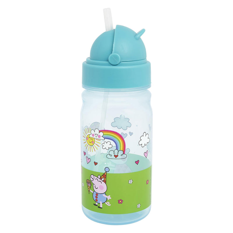 Official Peppa Pig water bottle 400ml with straw, imported from the UK