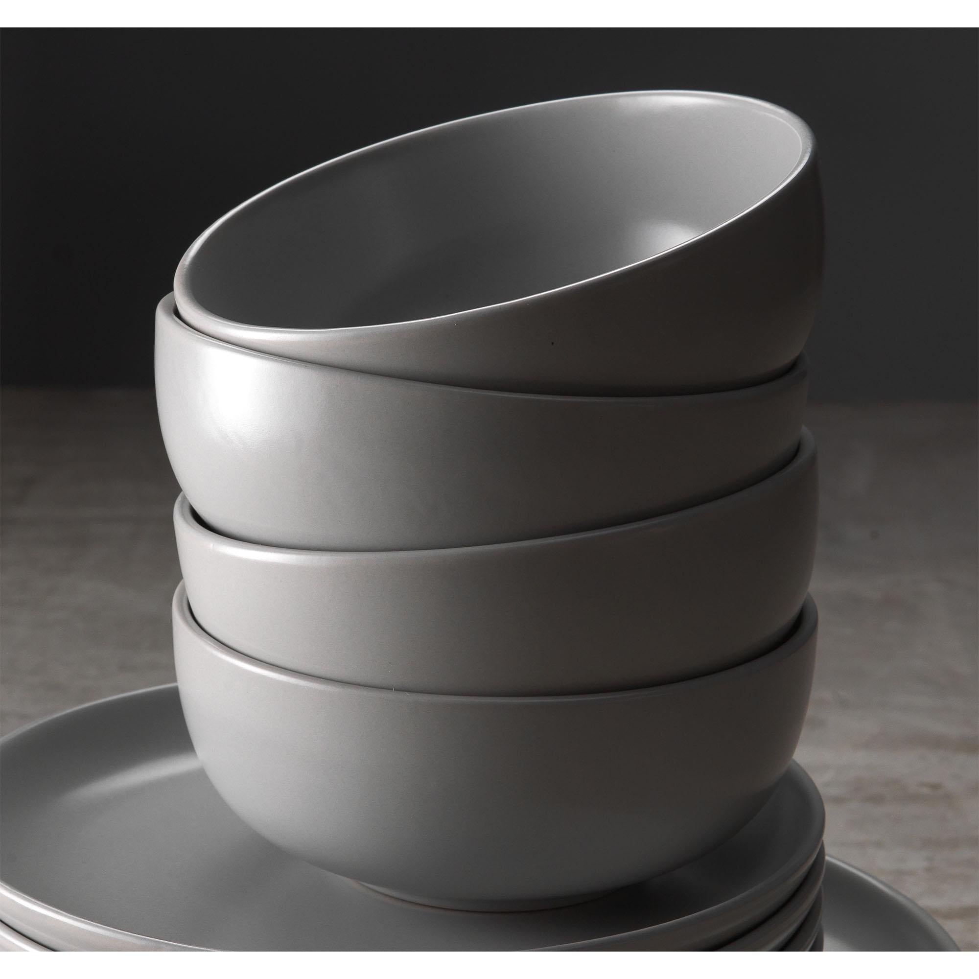 Habitat 12pc matte grey dinner set stoneware - British product