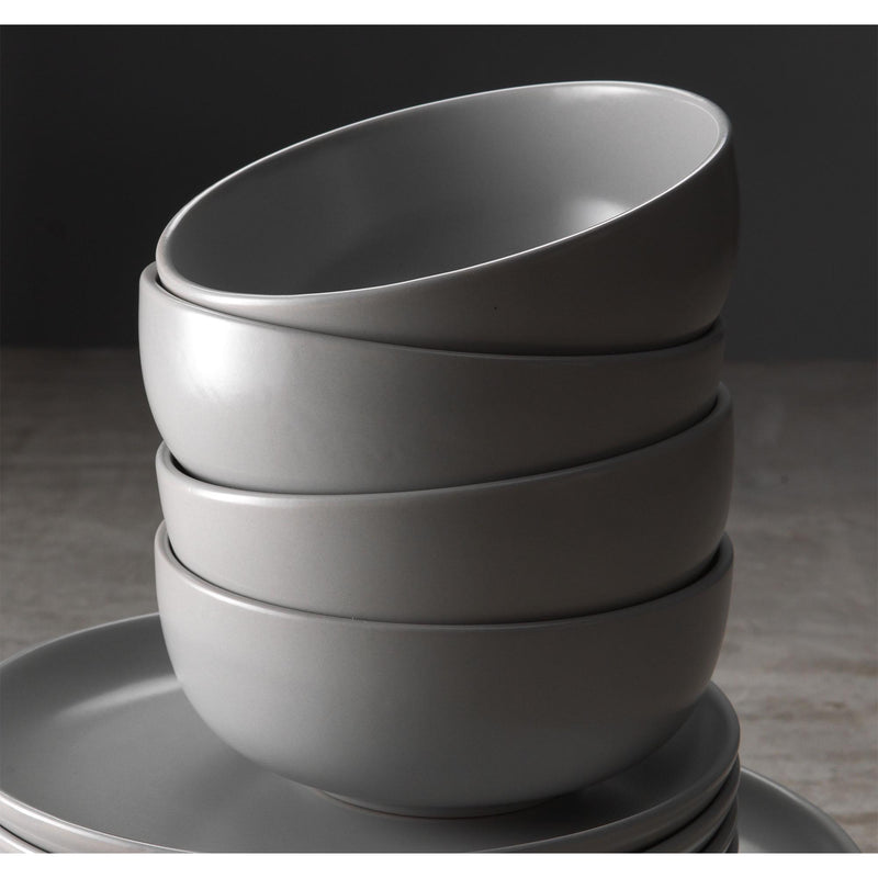 Habitat 12pc matte grey dinner set stoneware - British product
