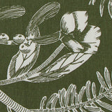 Habitat Floral Stripe Cotton Table Runner Green 220 x 33cm, UK version