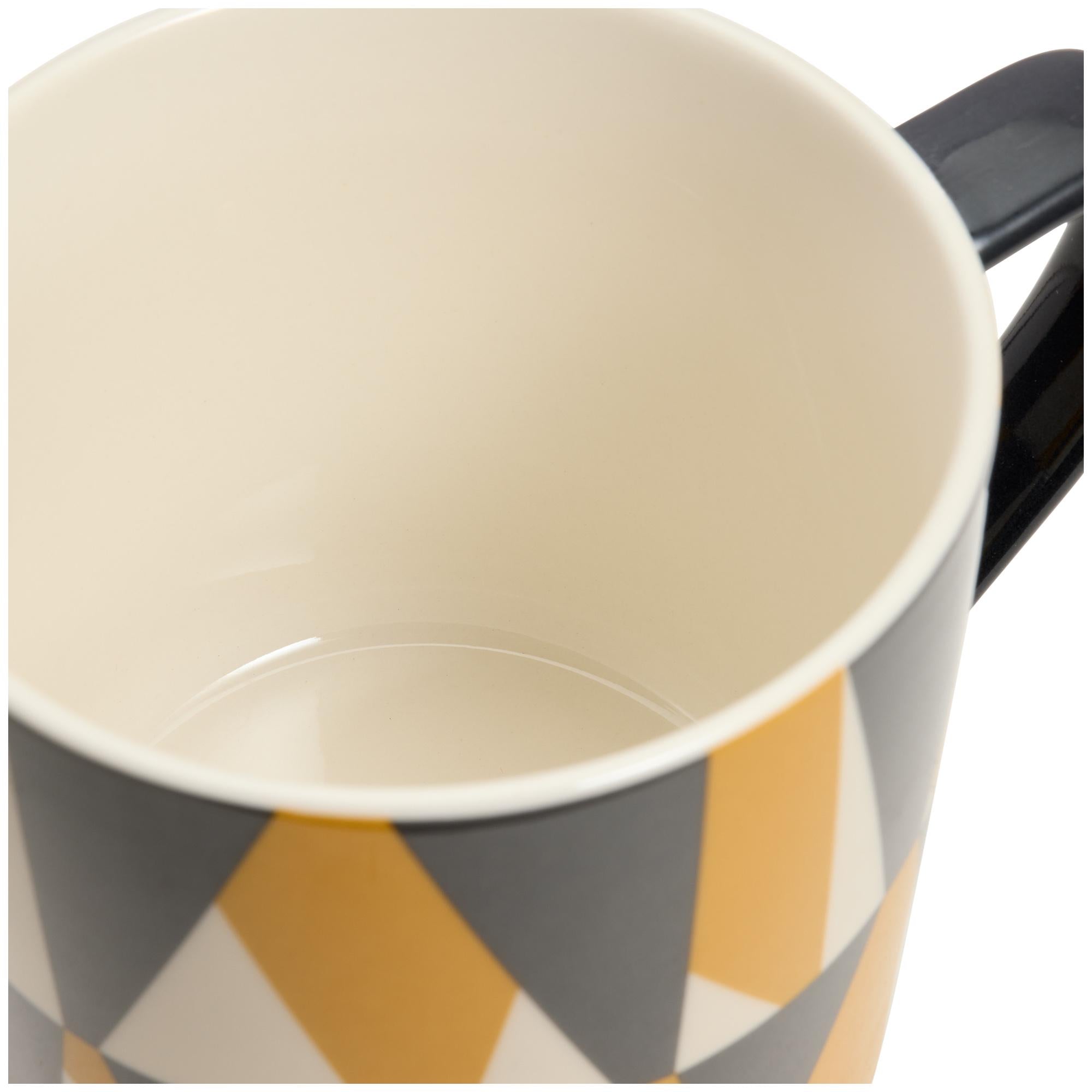 Sainsbury's stacking geo triangle stoneware mug 310ml - British product