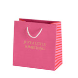 Sainsbury's Home small square pink gift bag gold lettering, imported from the UK