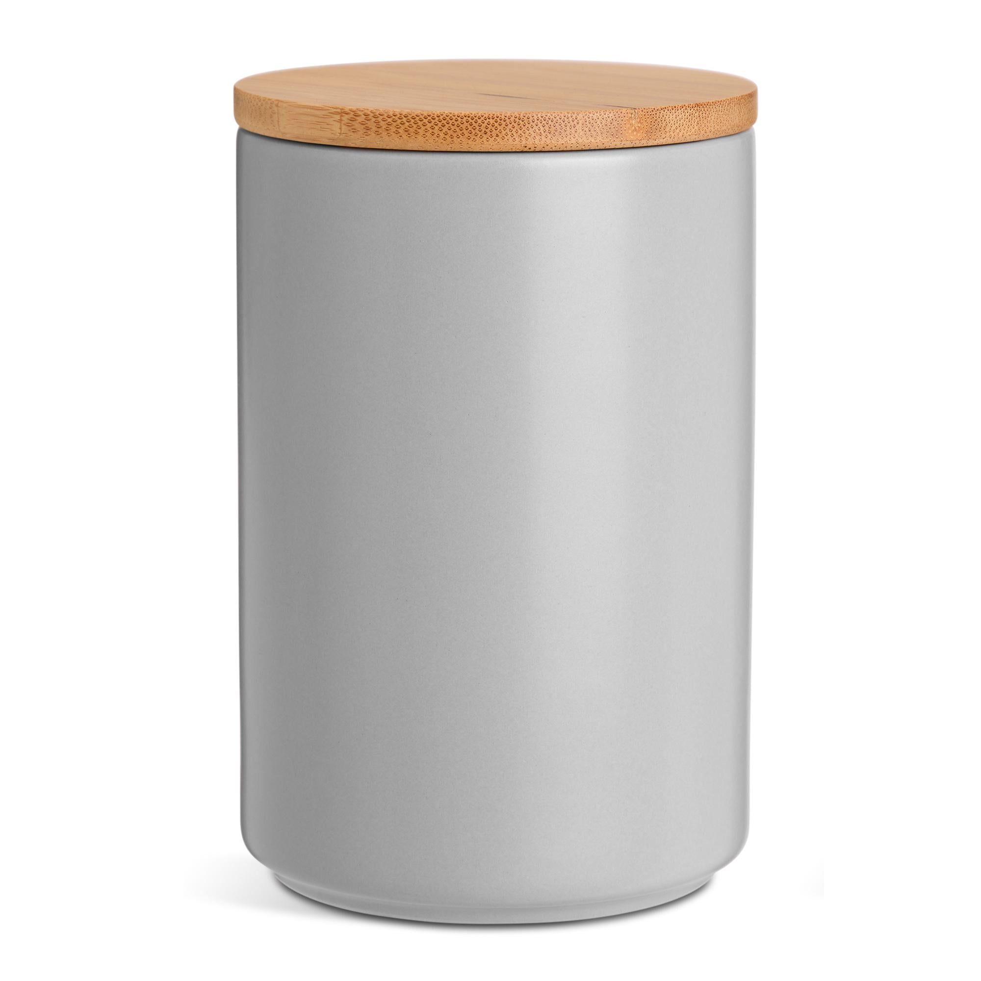 Habitat matte ceramic storage canister grey, UK version