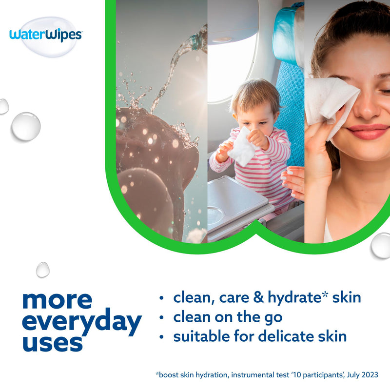 WaterWipes hydrating clean baby wipes 60 pack (British brand)