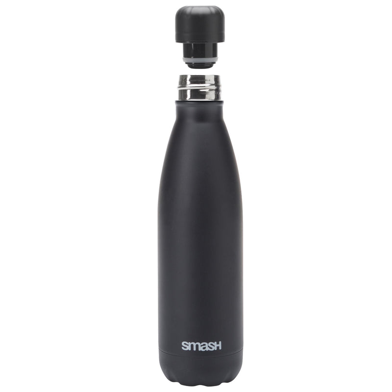 Smash Black Stainless Steel Bottle 500ml (British brand)