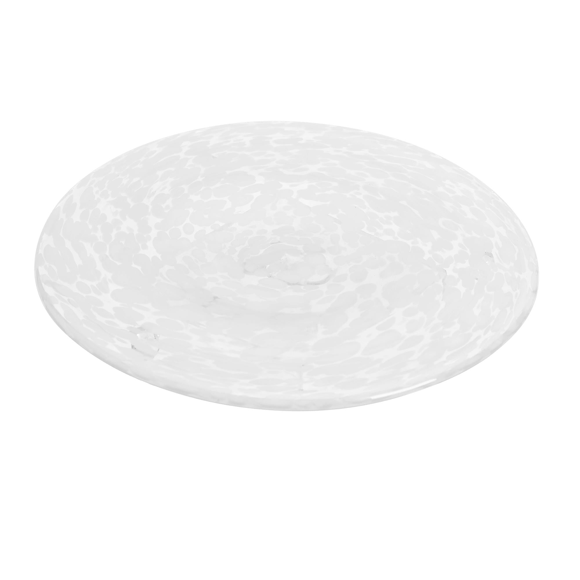 Habitat White Confetti Glass Candle Plate D24cm, UK version