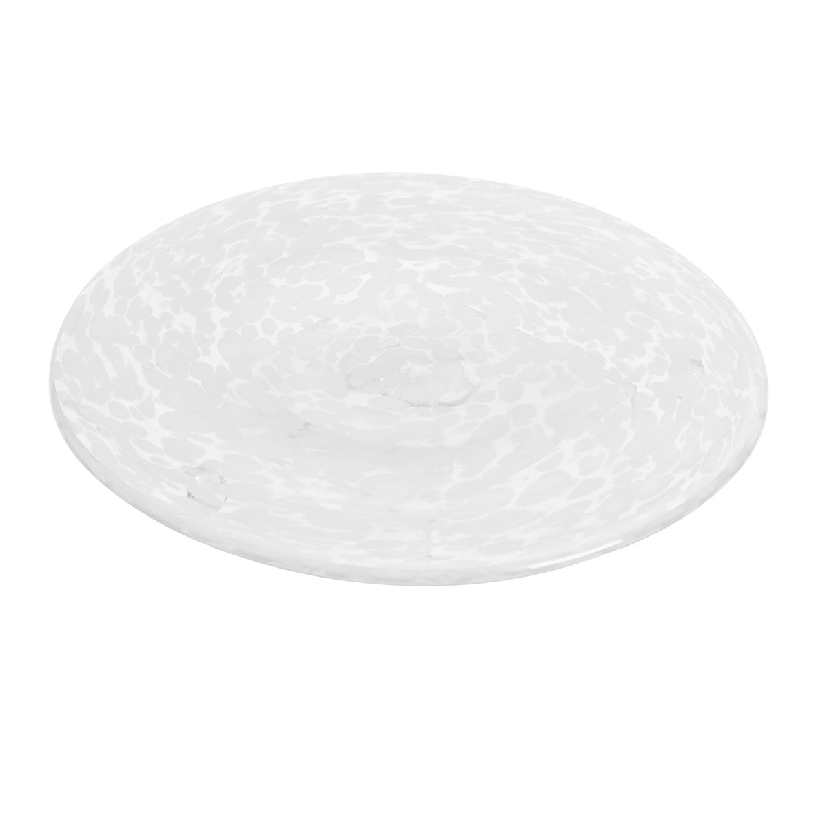 Habitat White Confetti Glass Candle Plate D24cm, UK version