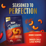 KP Signature Smoked Chilli Red Pepper Cashews 90g, UK version