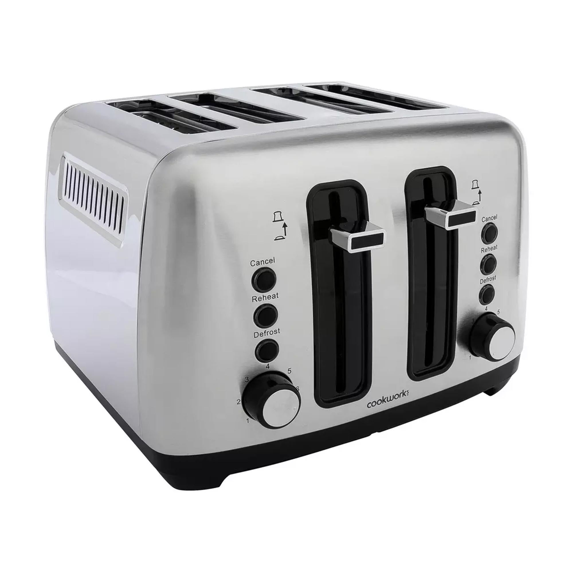 Cookworks 4 Slice Stainless Steel Toaster, British product
