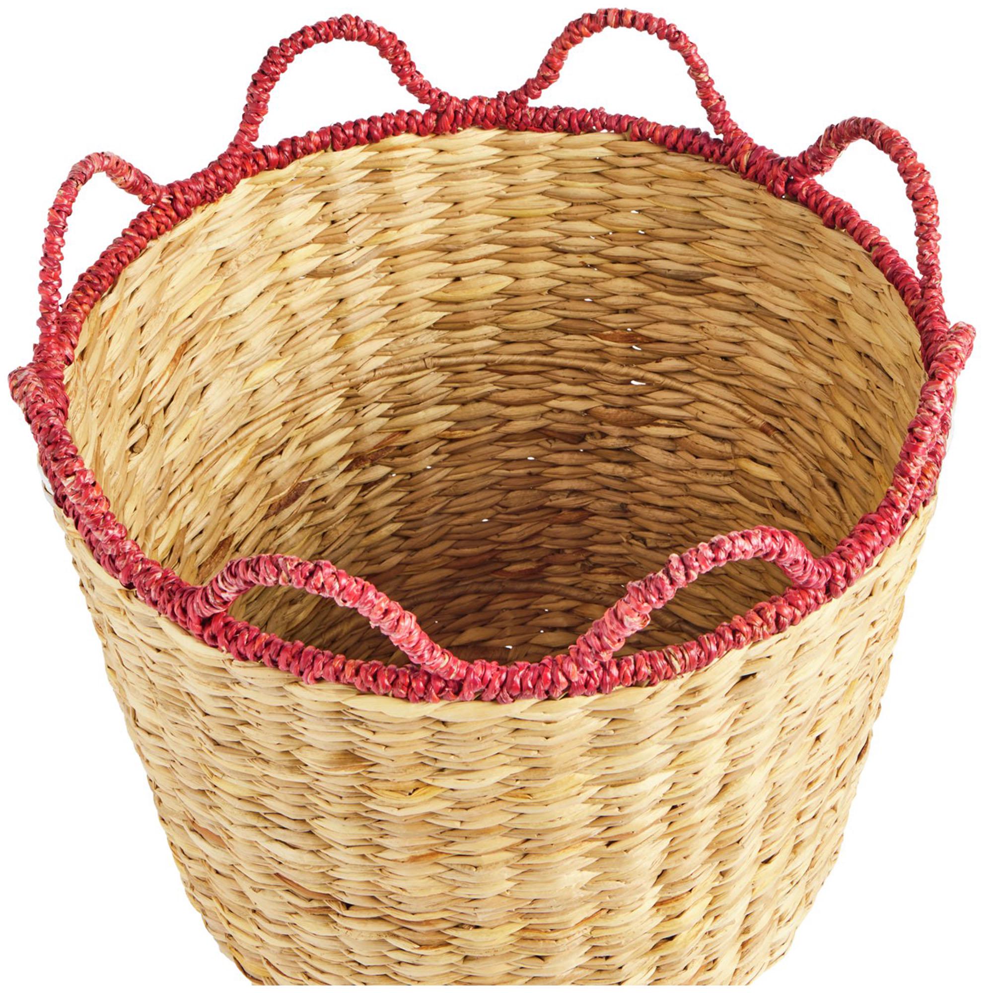 Habitat woven wiggle edge basket in red 22.5 litres (British brand)