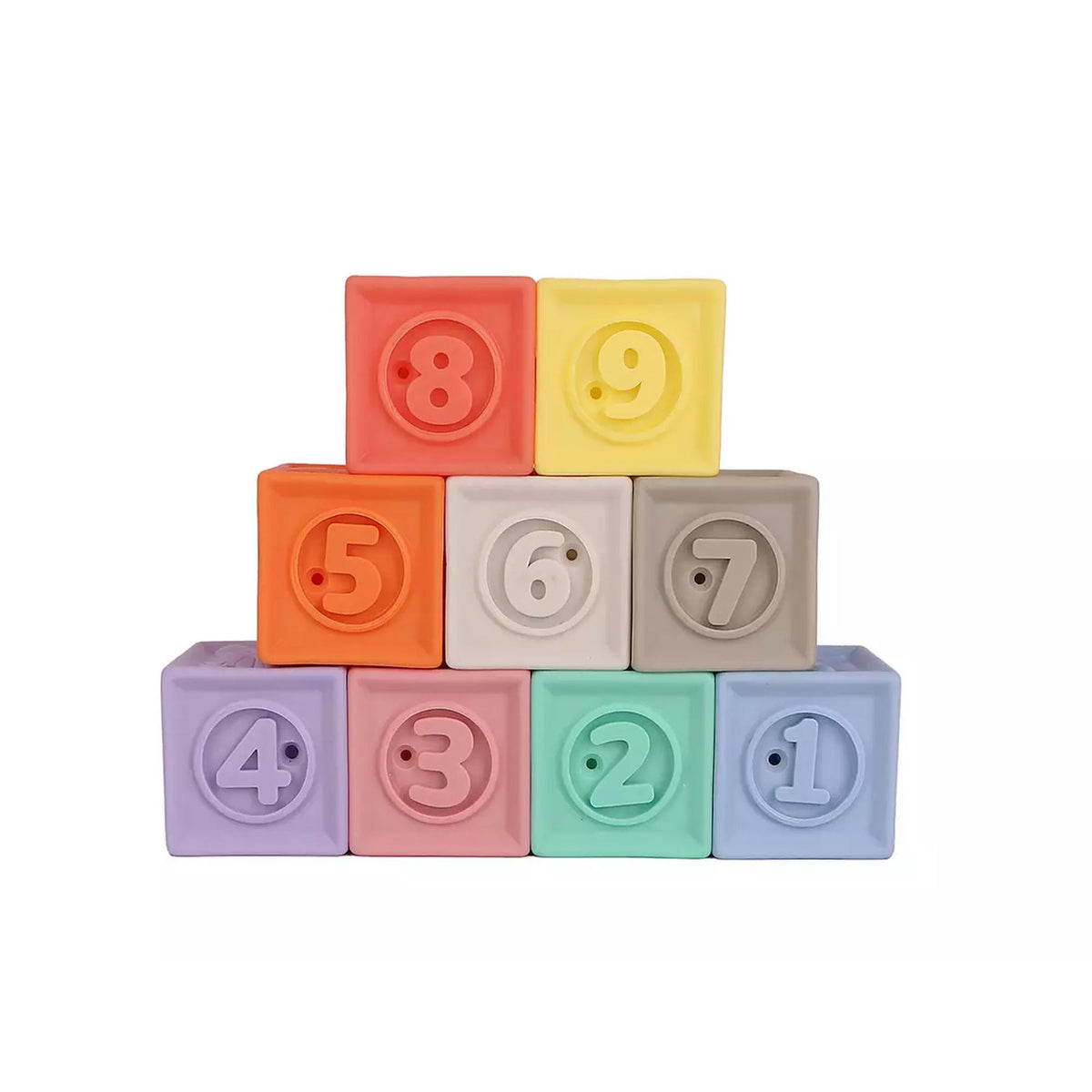 Chad Valley pack of 9 sensory stacking cubes - British product