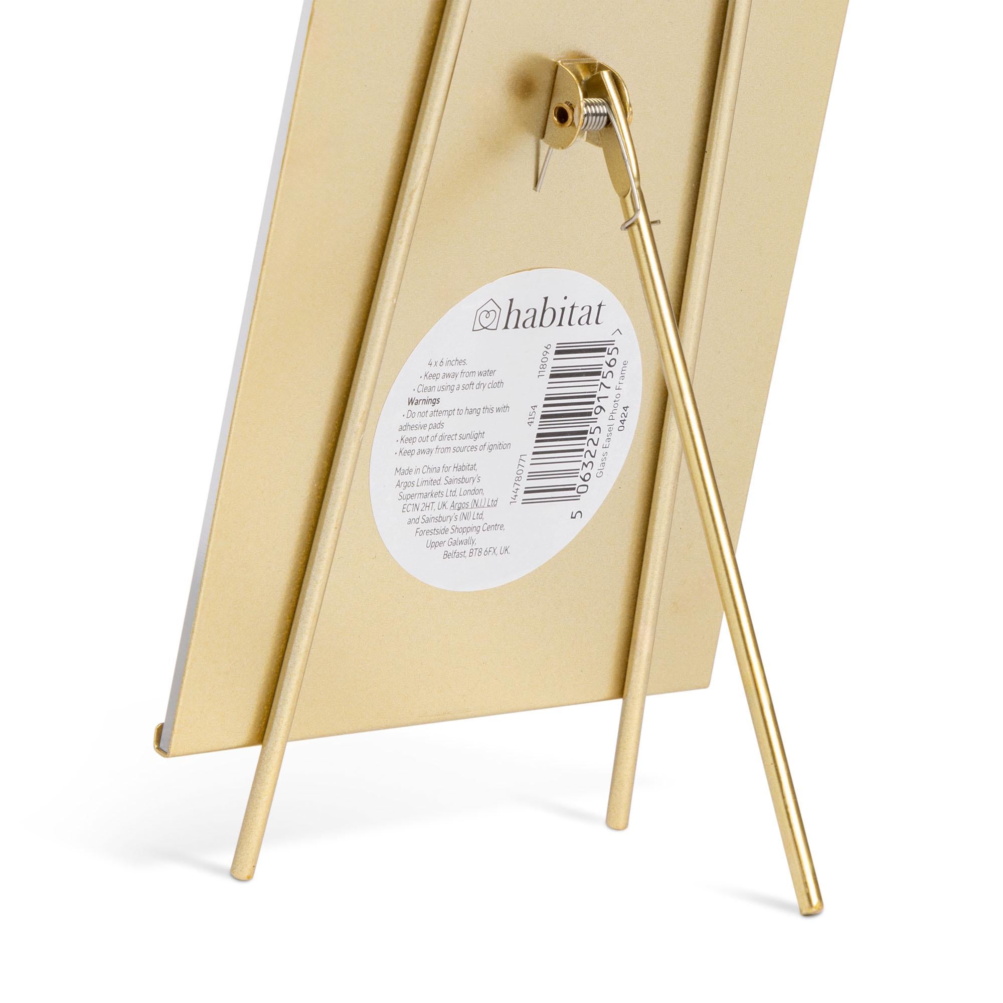 Habitat Easel Photo Frame Gold 18x10cm, UK version
