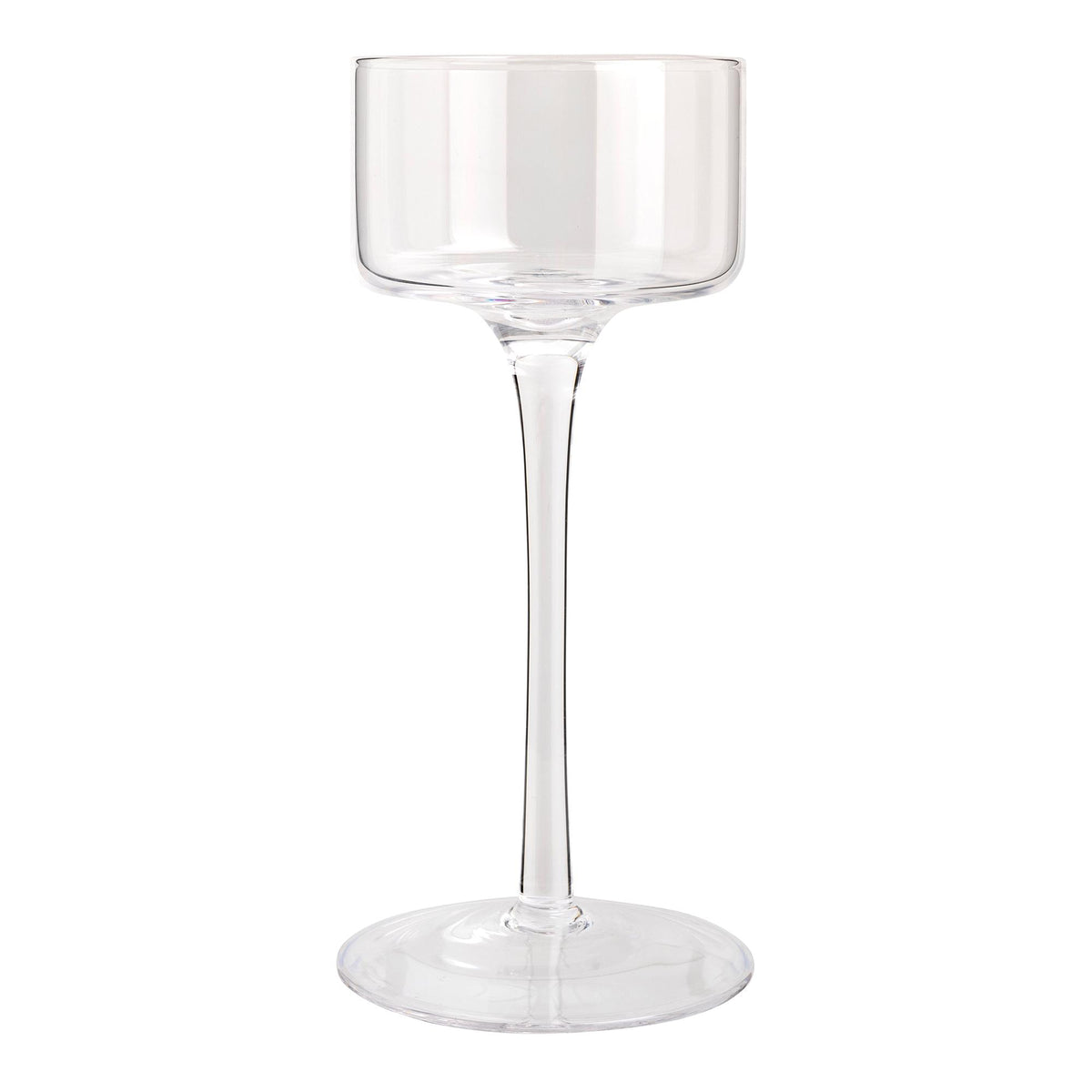 Habitat clear glass pillar candle holder 20cm height, UK version