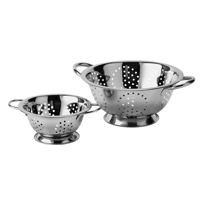 Sainsburys Sainsbury's Home Set of 2 Stainless Steel Colanders- Buy online at McGrocer