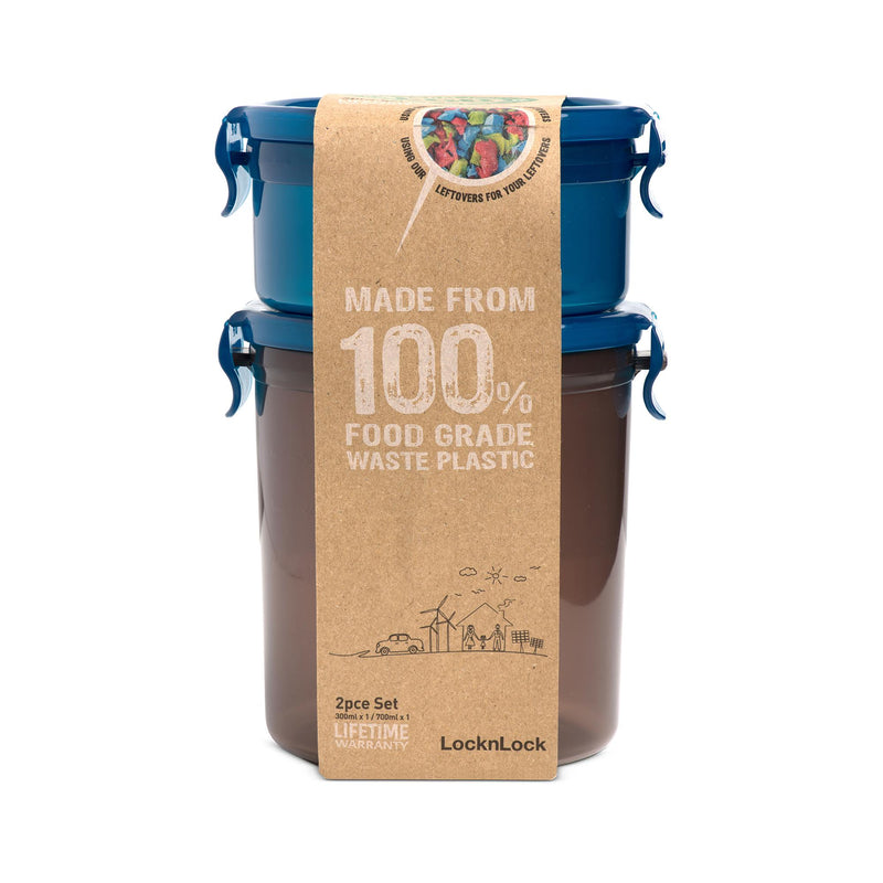 LocknLock Eco 2 Piece Round Set 700ml & 300ml, UK version