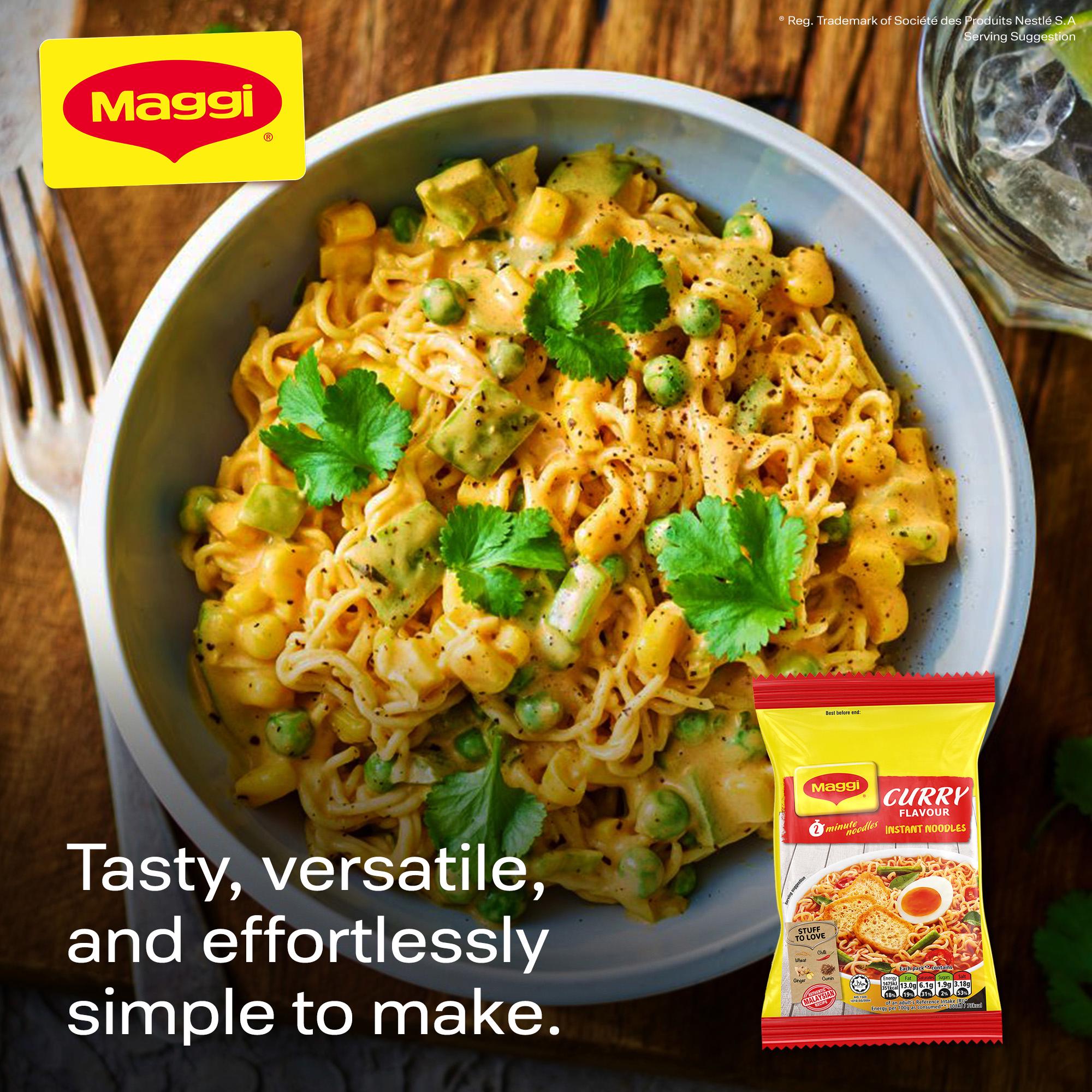 Maggi Curry Flavour Instant Noodles 5x79g, imported from the UK