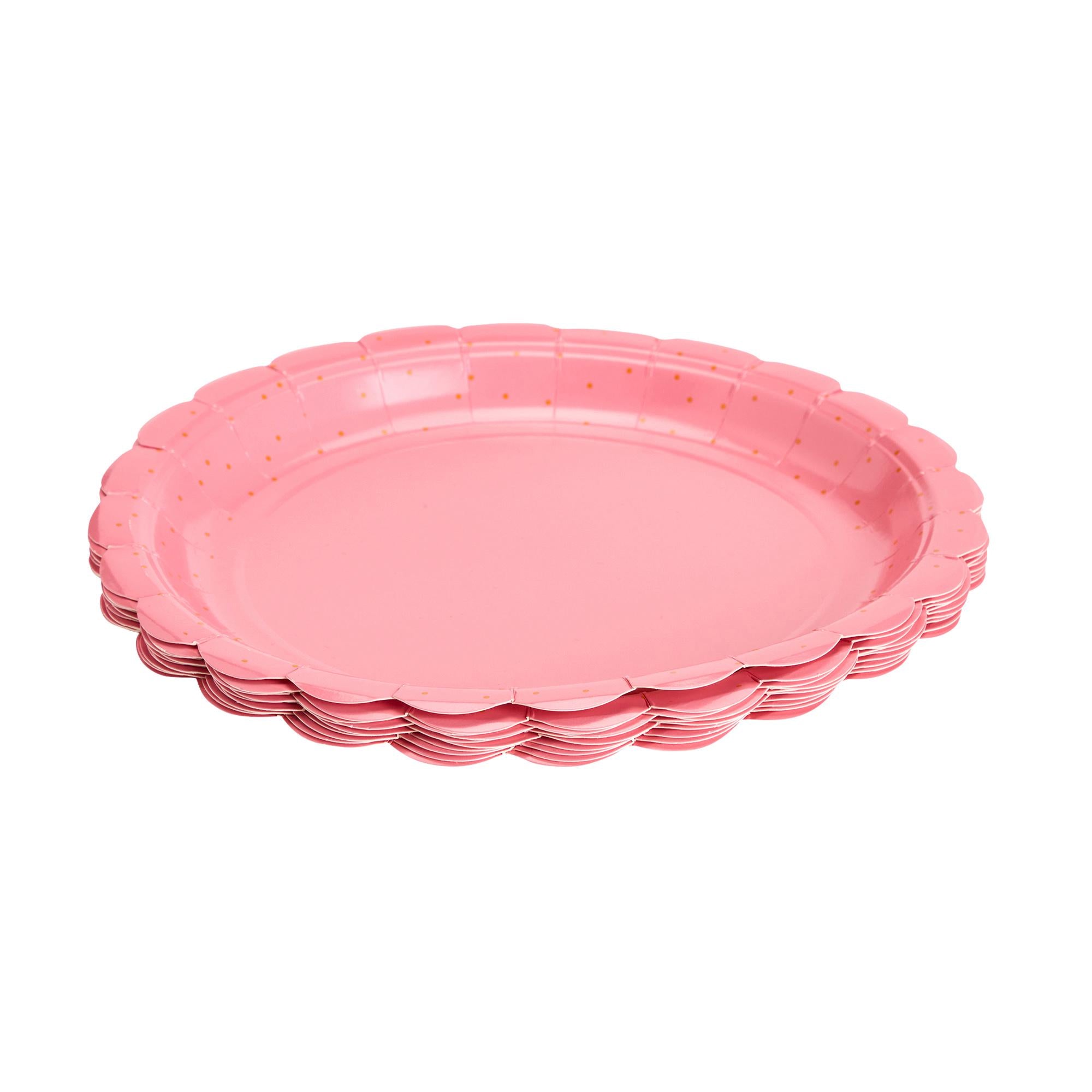Sainsbury's Home pink scalloped paper plates 23cm, imported from the UK