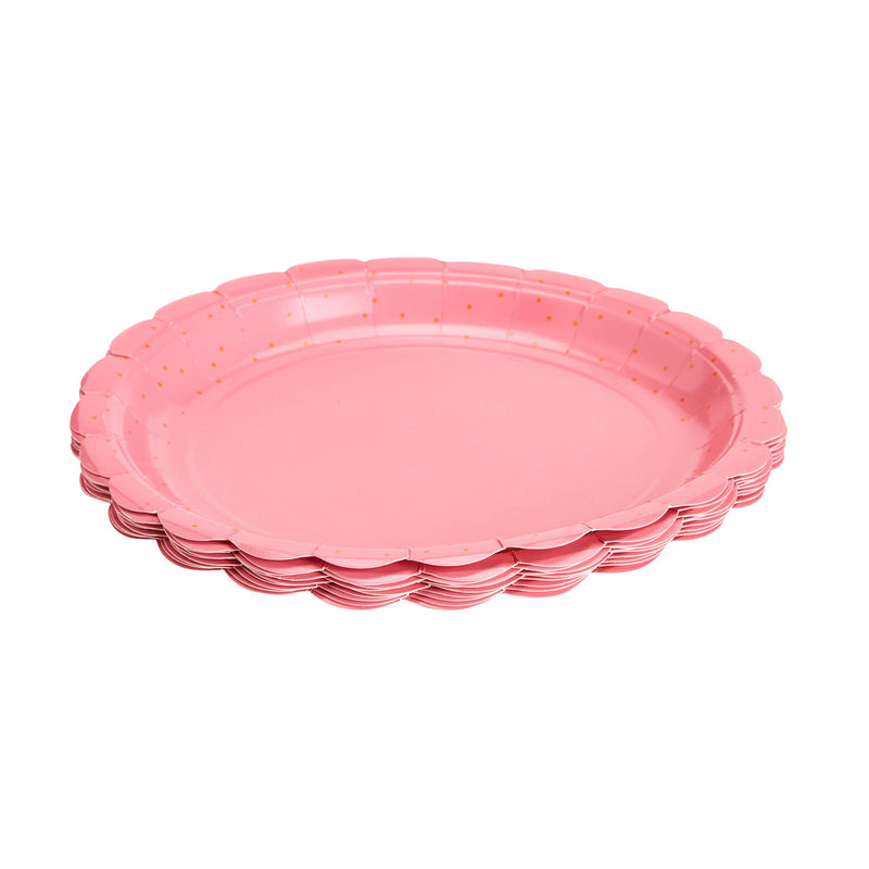 Sainsbury's Home pink scalloped paper plates 23cm, imported from the UK