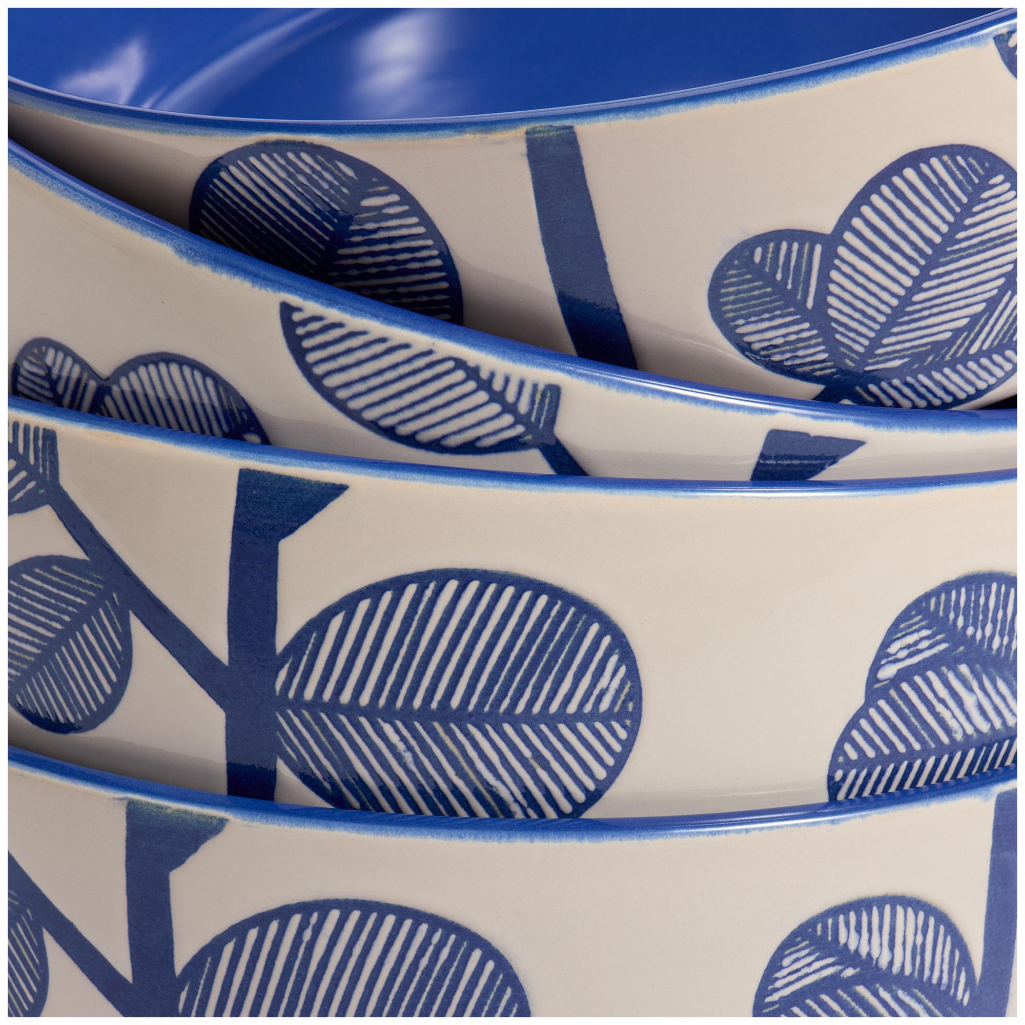 Habitat leaf pasta bowl blue 22cm, UK version