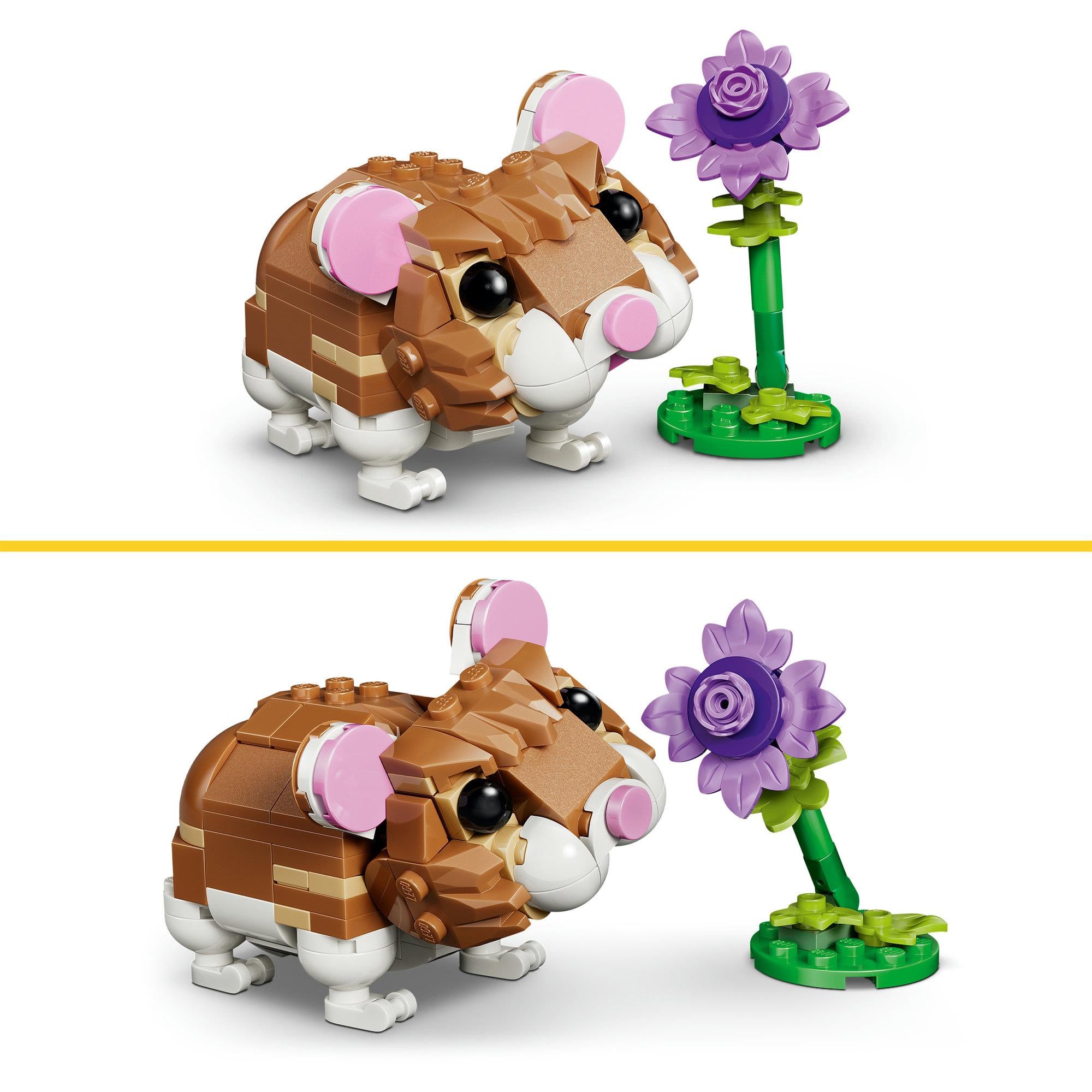 LEGO Creator 3in1 hamster with flower building set 166 pieces, imported from the UK