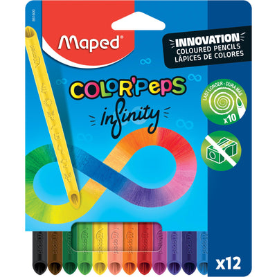 Sainsburys Maped Colorpeps Infinity Coloured Pencils Pack of 12- Buy online at McGrocer