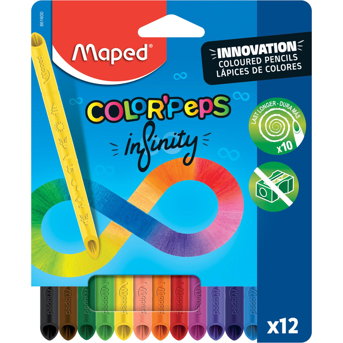 Maped Colorpeps Infinity Pencils Pack of 12, imported from the UK