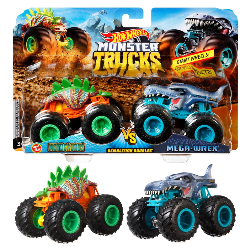 Hot Wheels Monster Truck Twin Pack Demolition Doubles 1:64 Scale, UK version