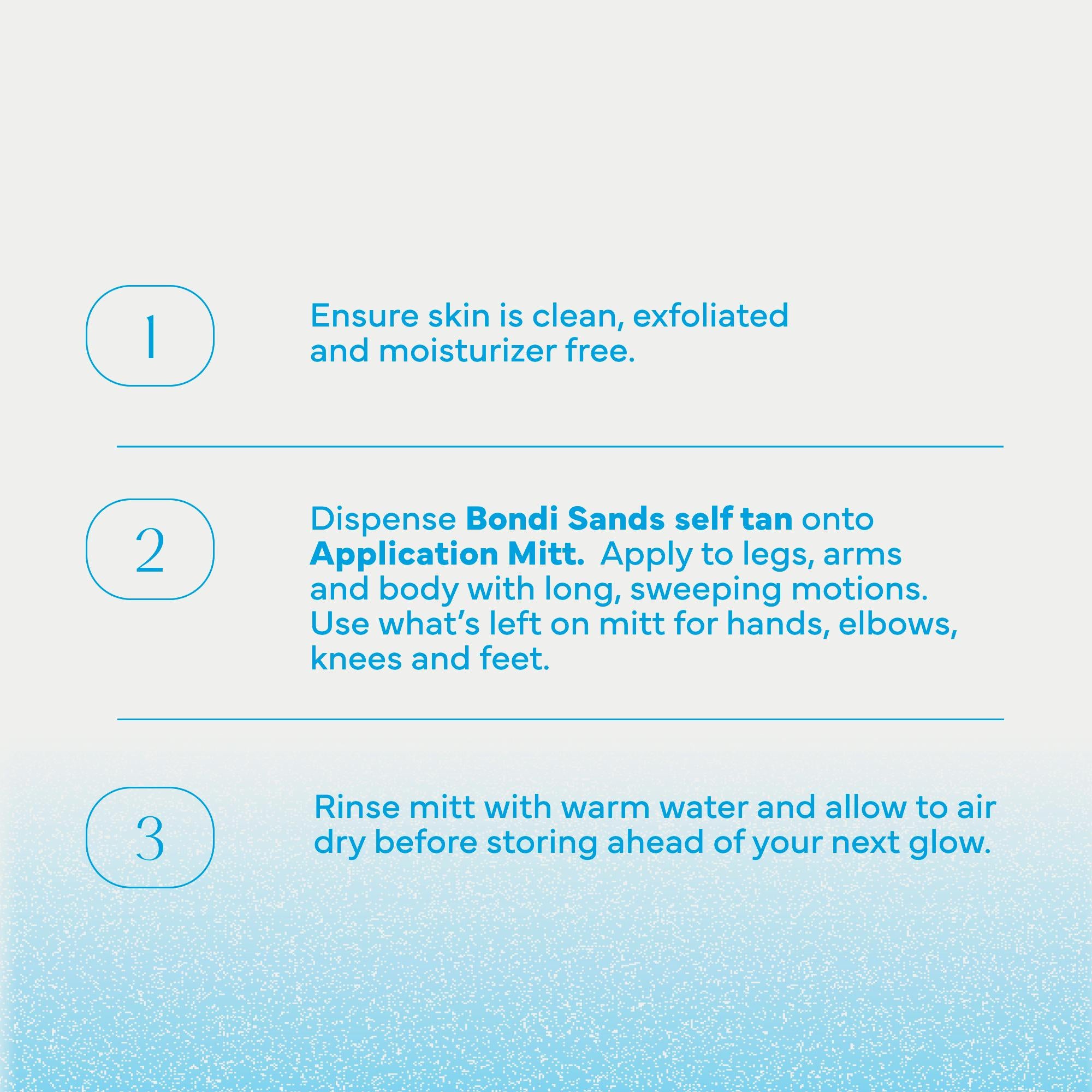 Bondi Sands self tan application mitt, imported from the UK