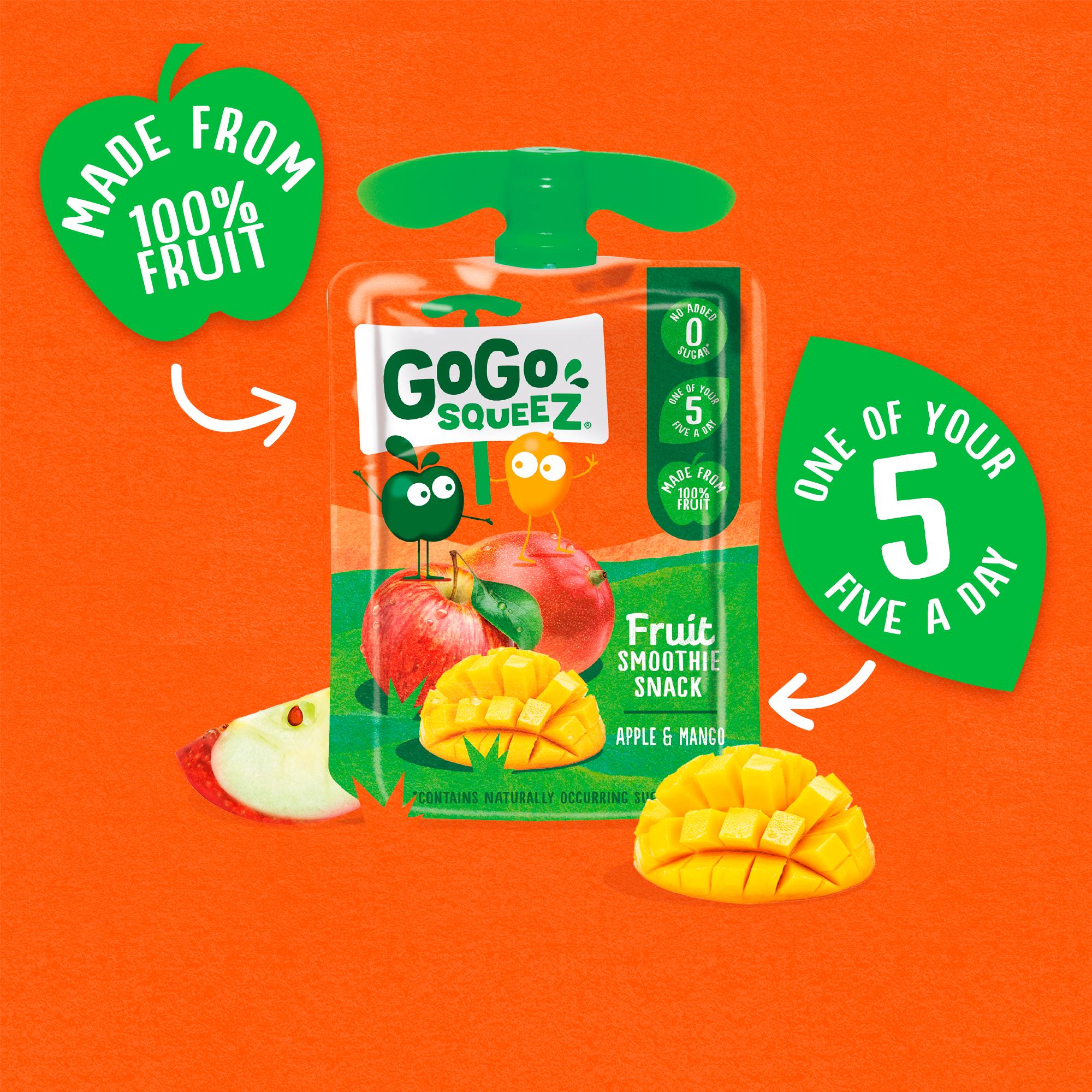 GoGo Squeez Apple Mango smoothie 4x90g, UK version