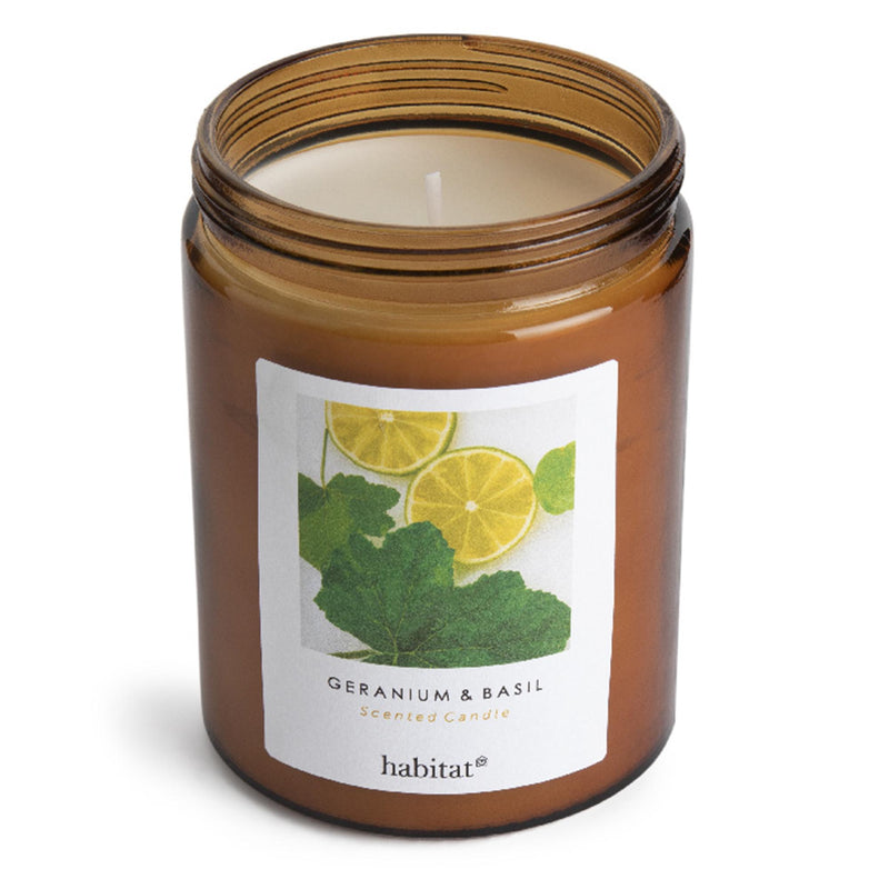 Habitat Scented Jar Candle Geranium Basil, UK version