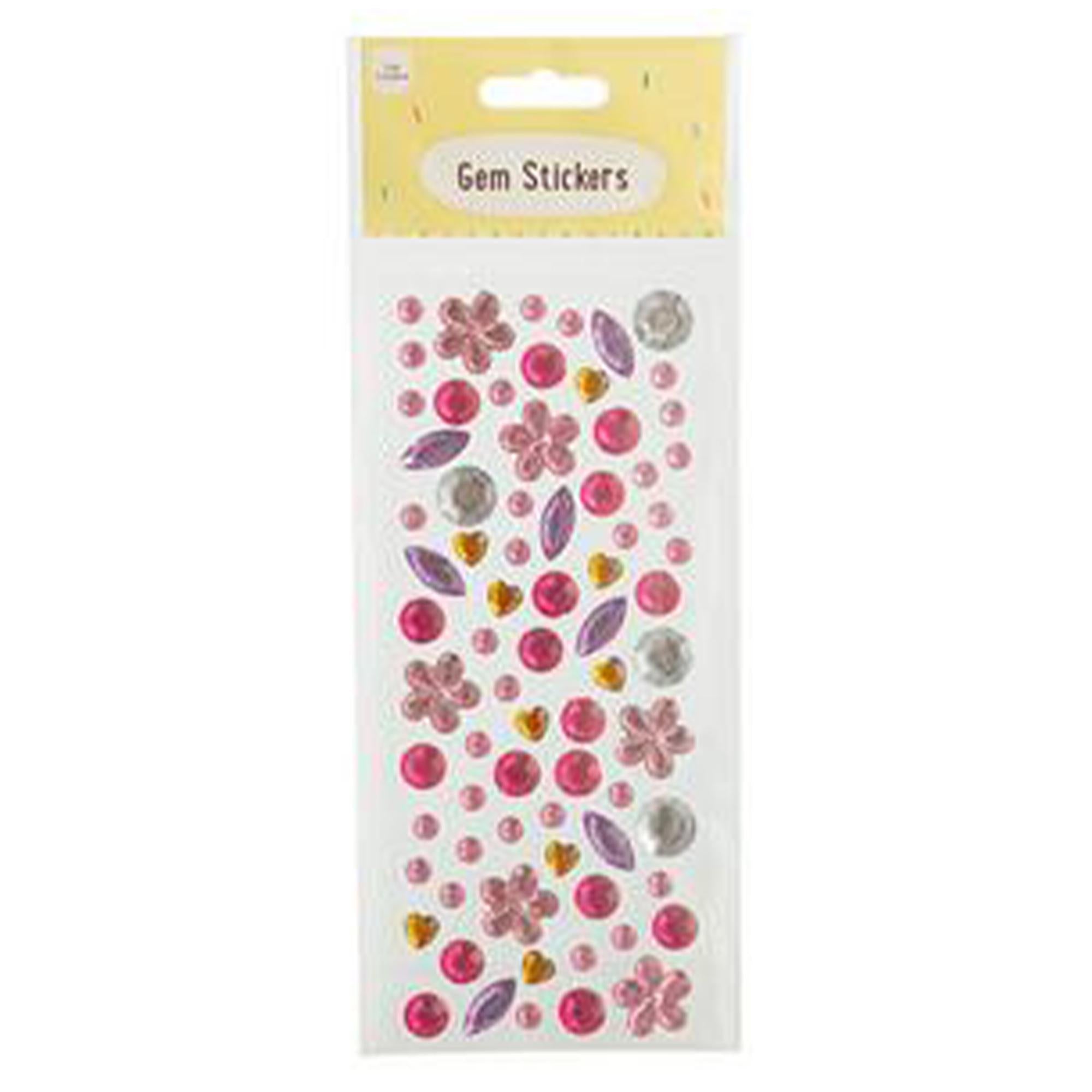 Get Creative multicoloured gem stickers in a pack bag, UK version