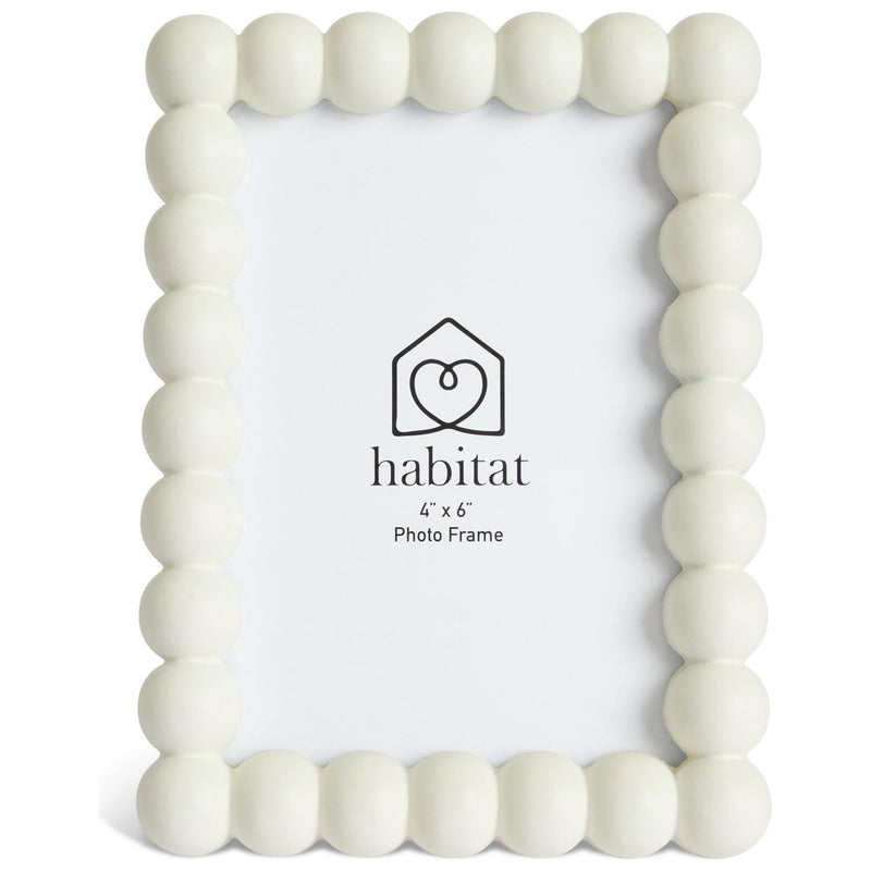 Habitat white bobble picture frame 4x6 photo holder, UK version