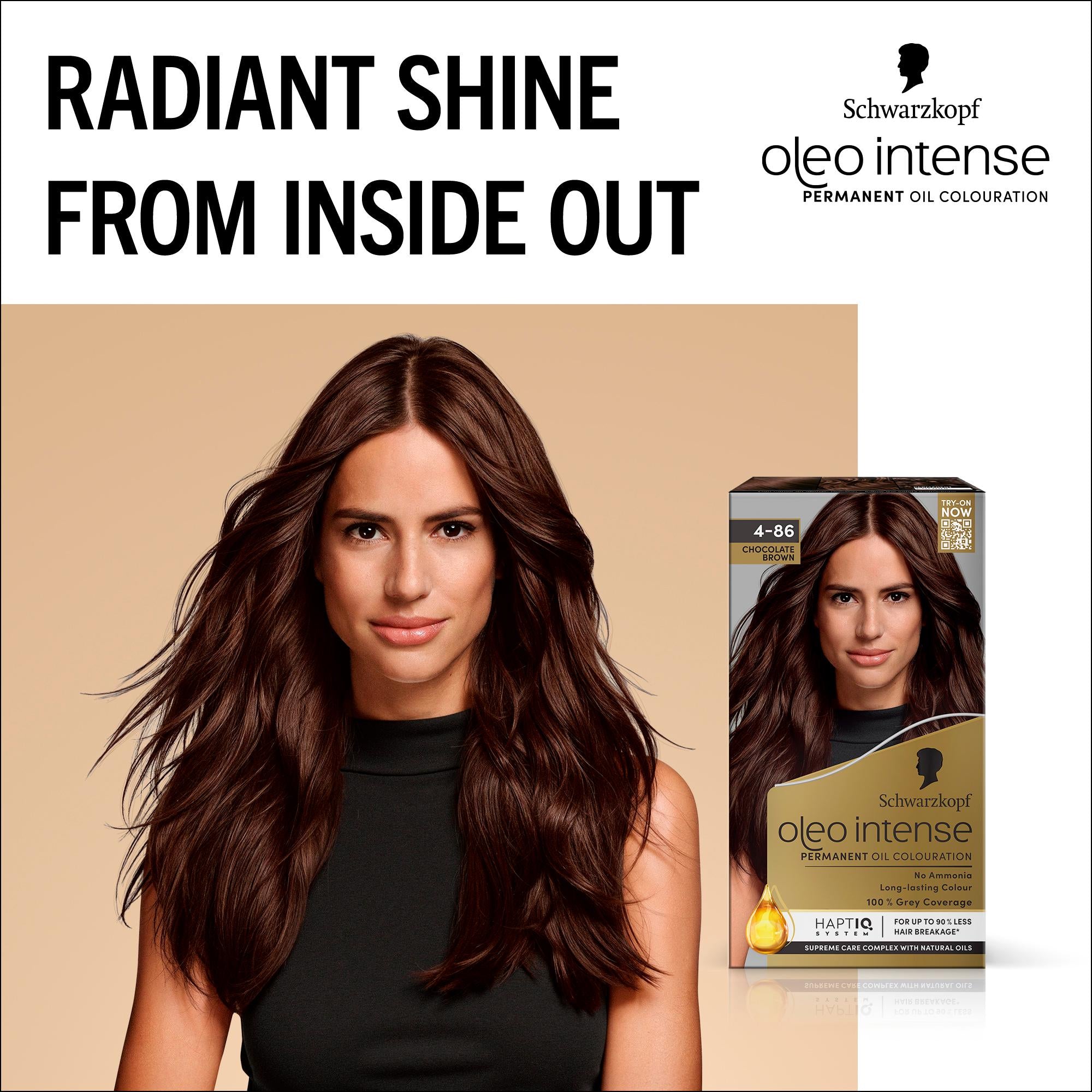 Schwarzkopf Oleo Intense chocolate brown permanent hair dye - British product