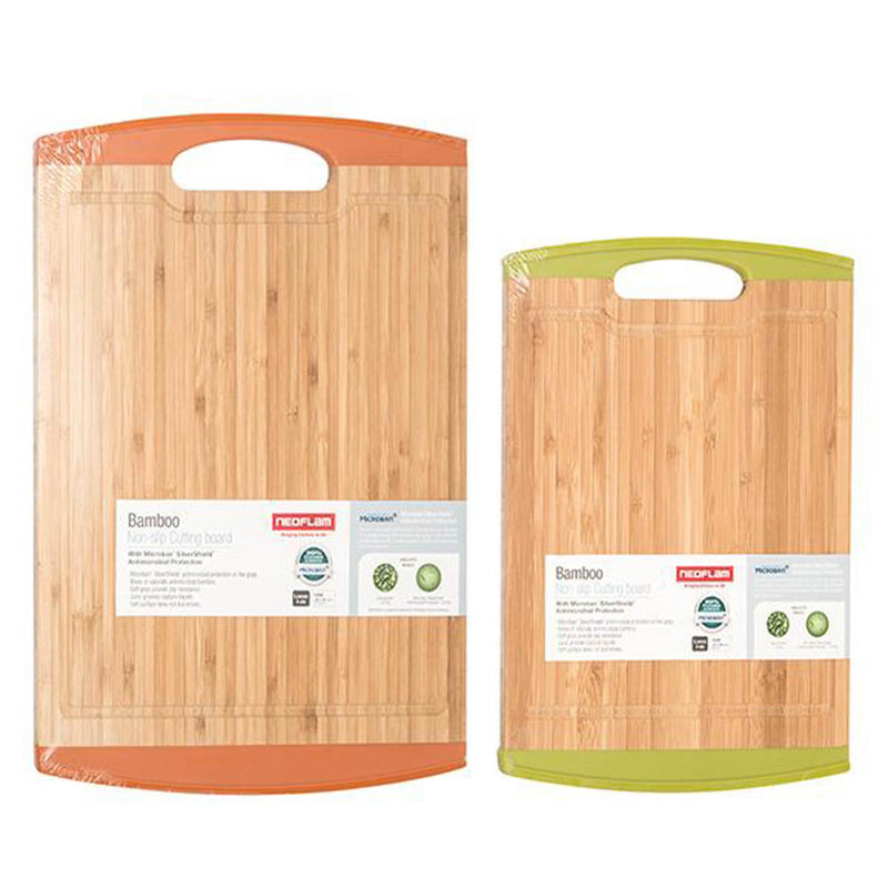 Neoflam bamboo cutting boards non-slip pack of 2, imported from the UK