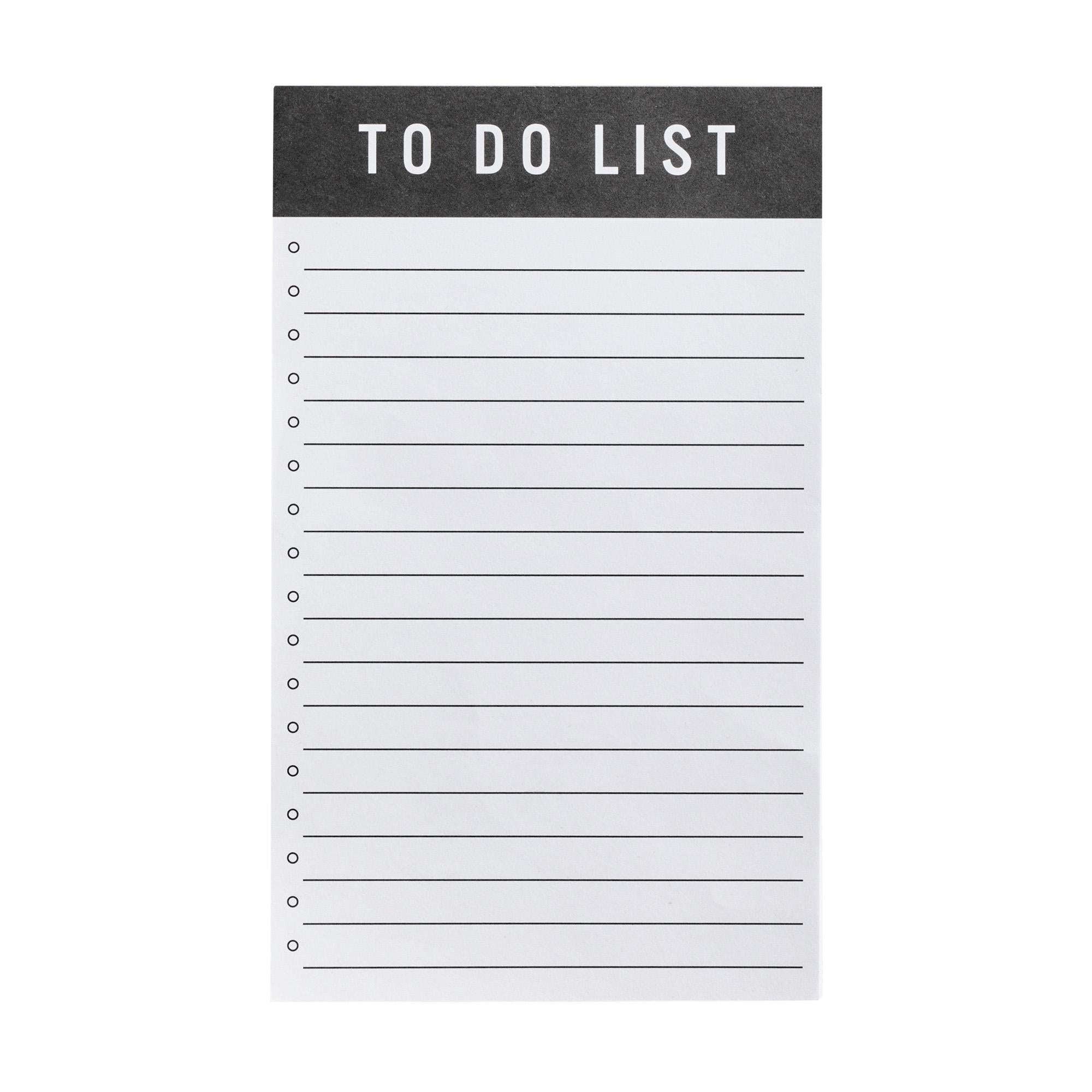 Sainsbury's Home black to-do list pad, imported from the UK