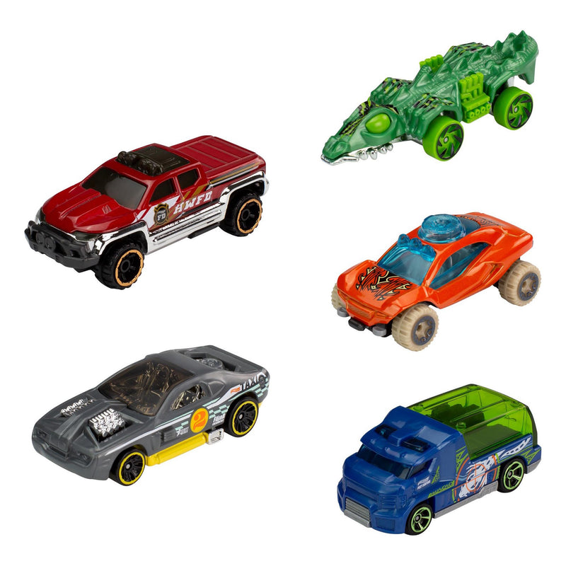 Hot Wheels diecast car pack of 5, UK version