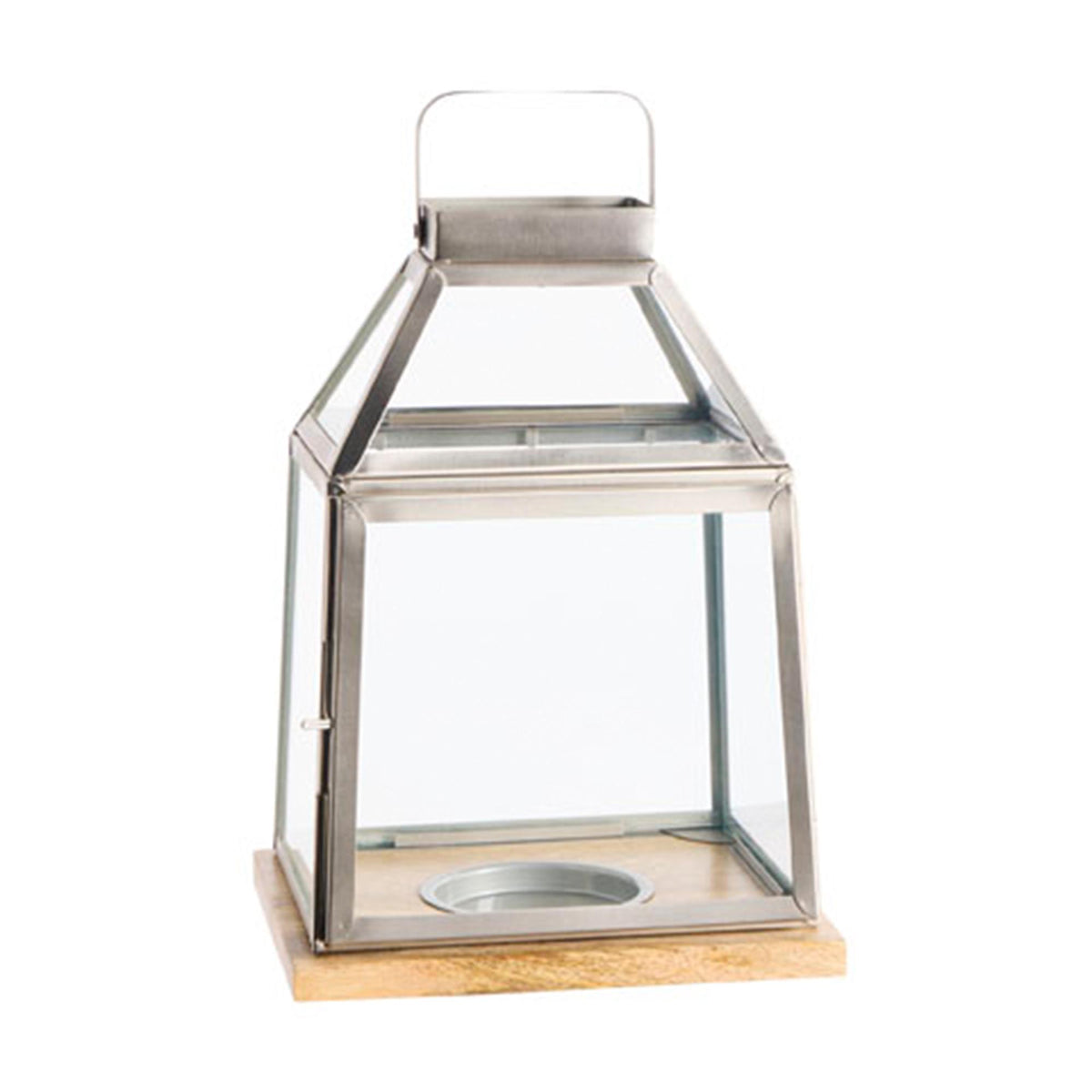 Habitat large silver and wooden lantern, UK version