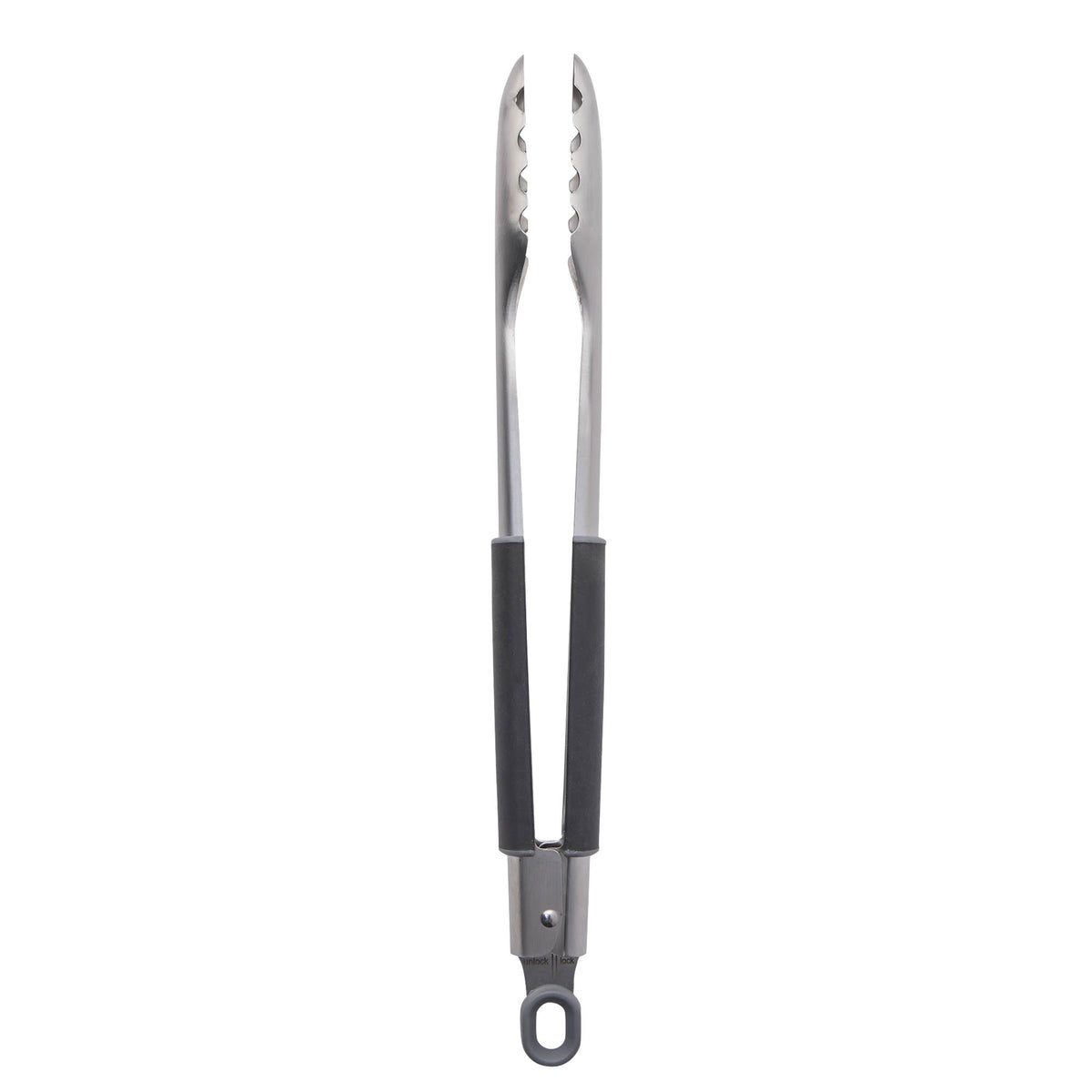 Sainsbury's Home stainless steel tongs with recycled TPR handle - British product