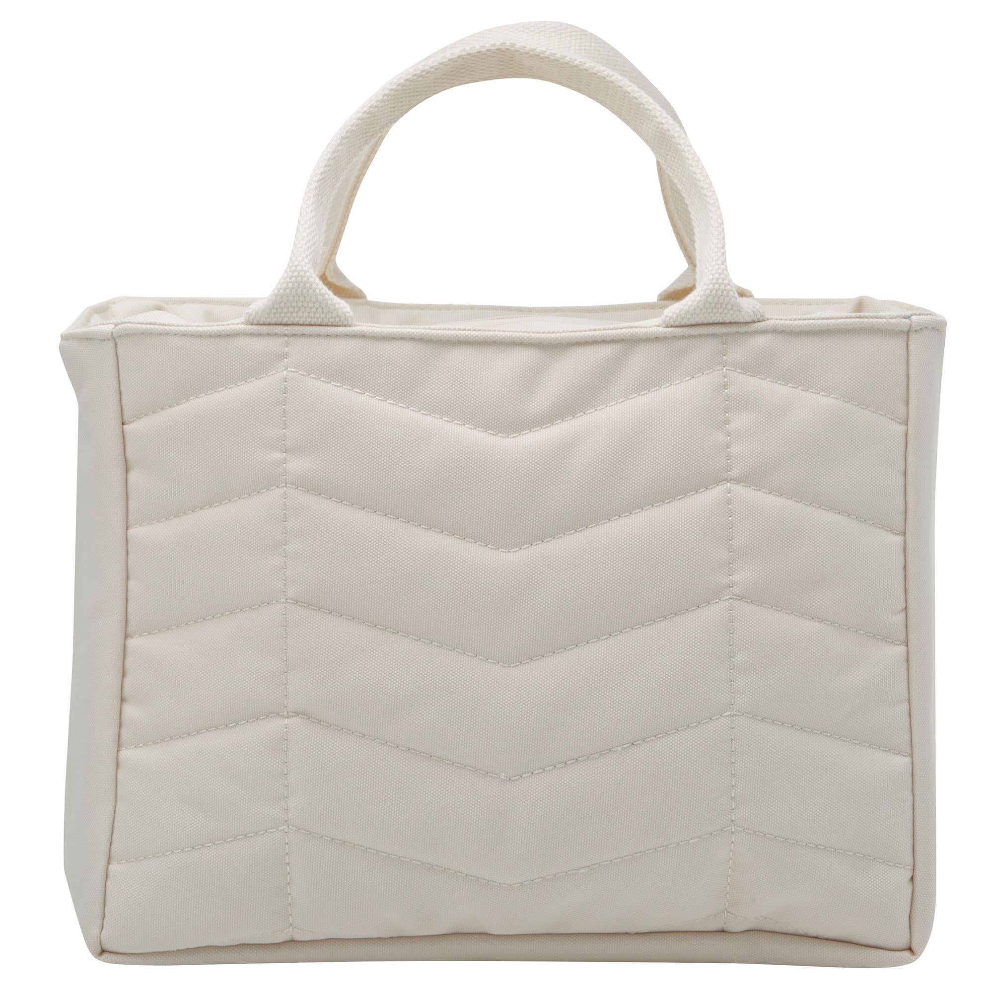 Smash Planet Chevron Lunch Bag Beige 24cm long (British brand)