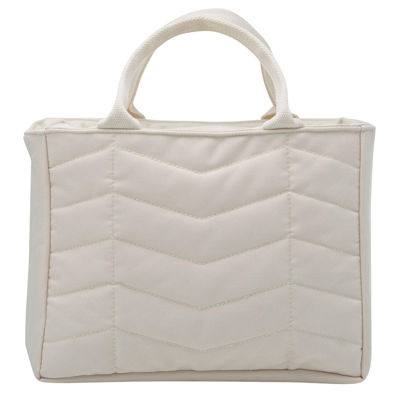 Smash Planet Chevron Lunch Bag Beige 24cm long (British brand)