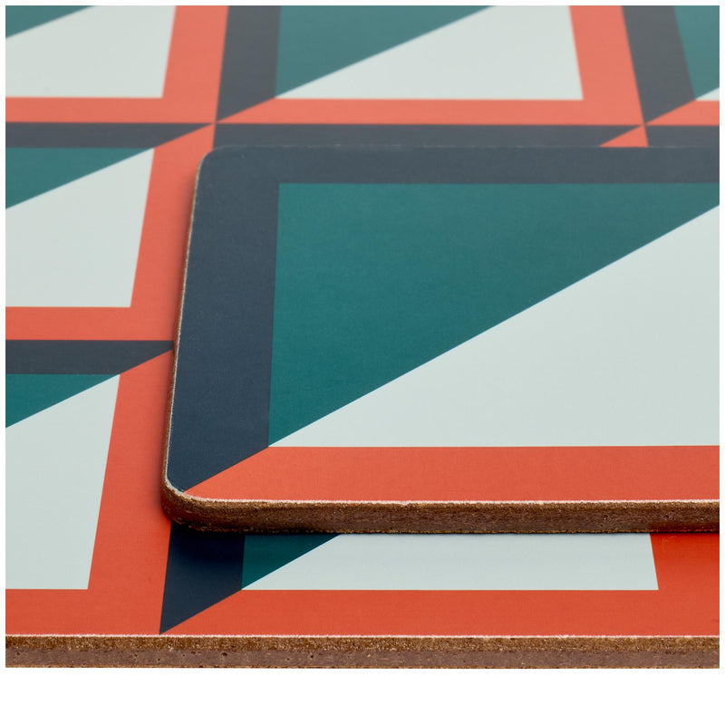 Habitat Geo Cube corkback placemats pack of 4, imported from the UK