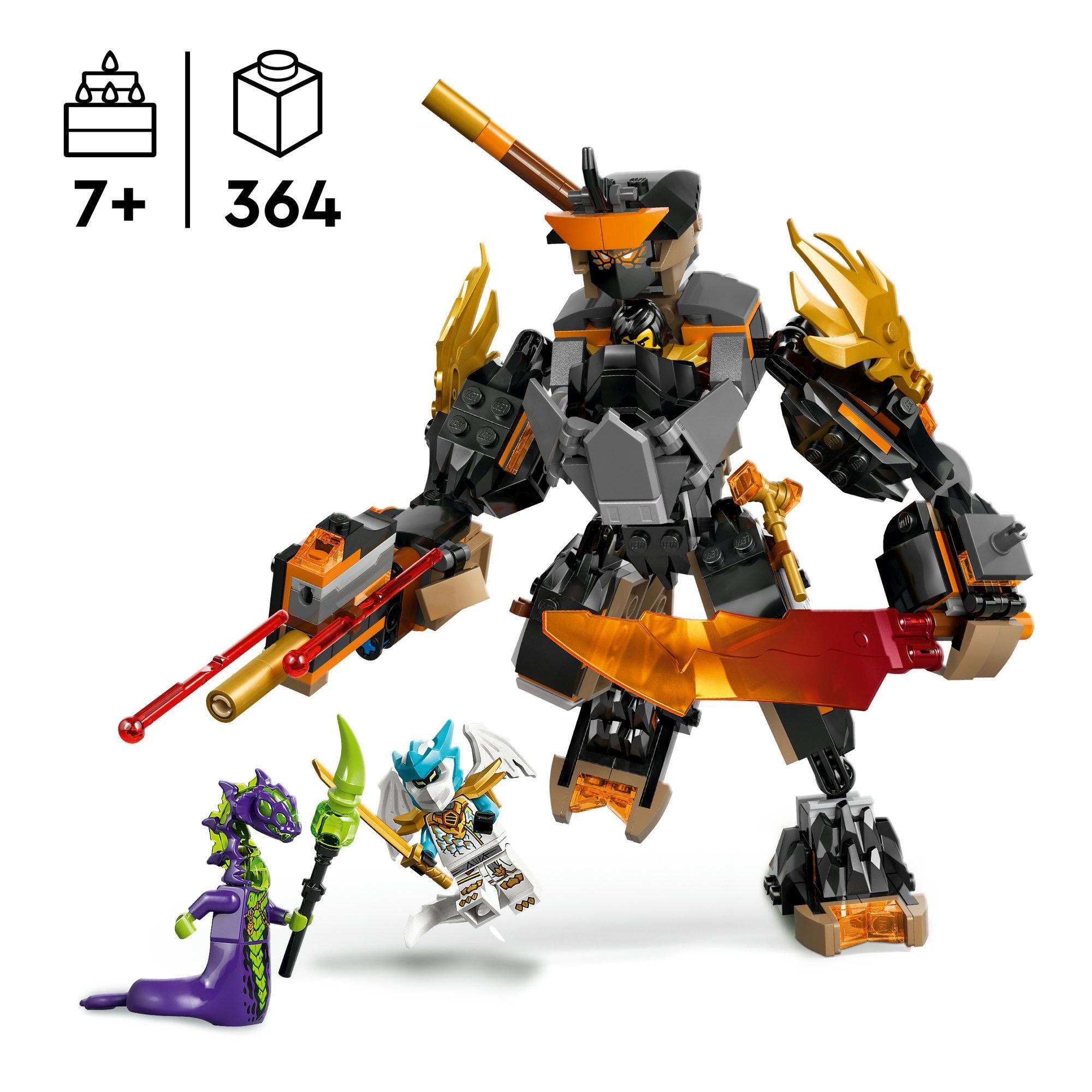 LEGO Ninjago Cole's Mission Mech building set 364 pieces, UK version