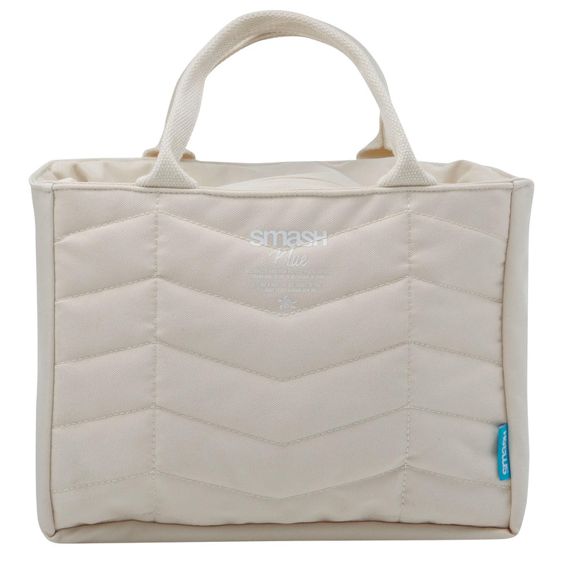 Smash Planet Chevron Lunch Bag Beige 24cm long (British brand)