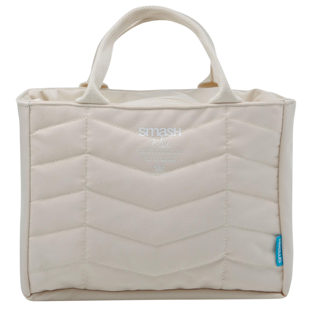 Smash Planet Chevron Lunch Bag Beige 24cm long (British brand)
