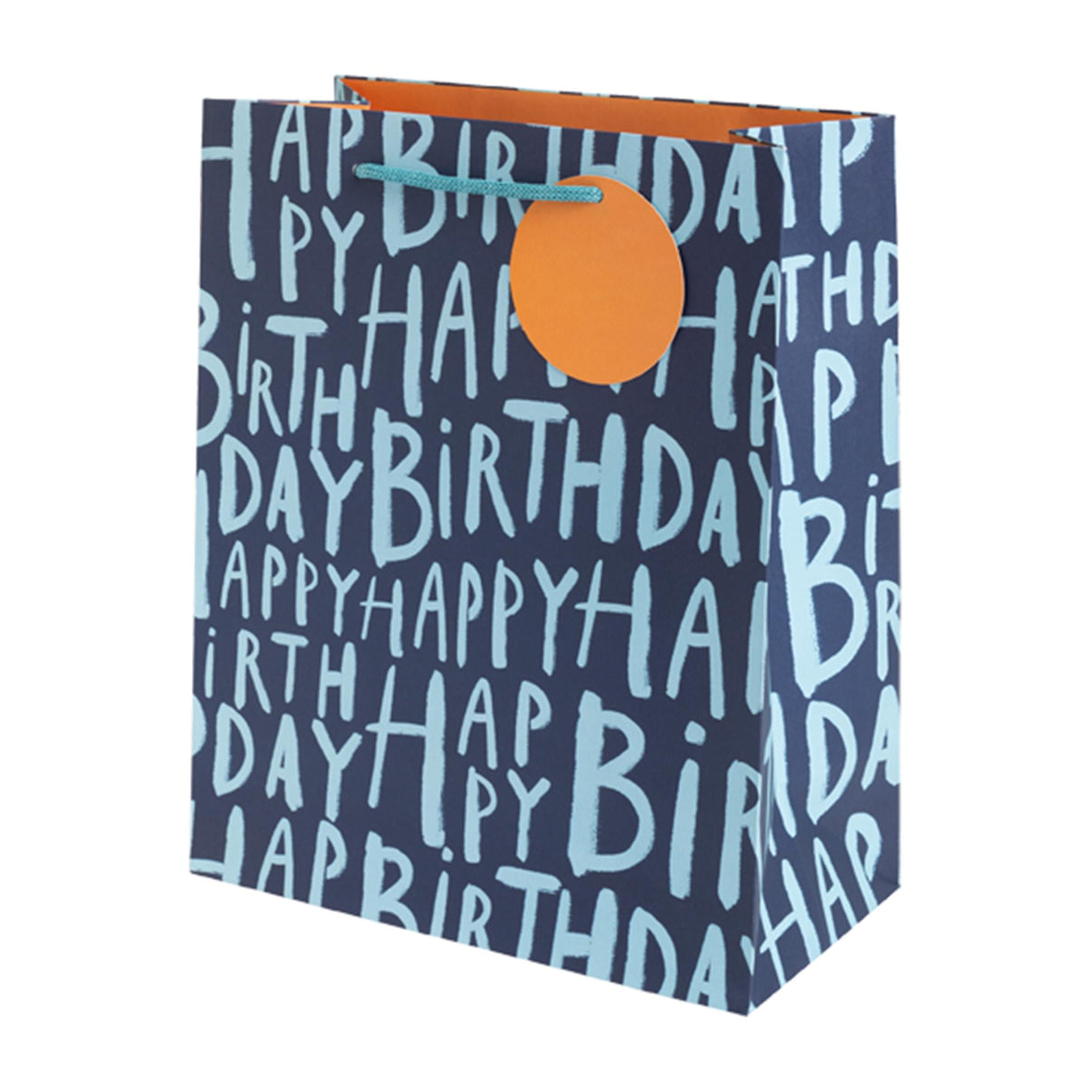 Sainsbury's blue Happy Birthday large gift bag - British product