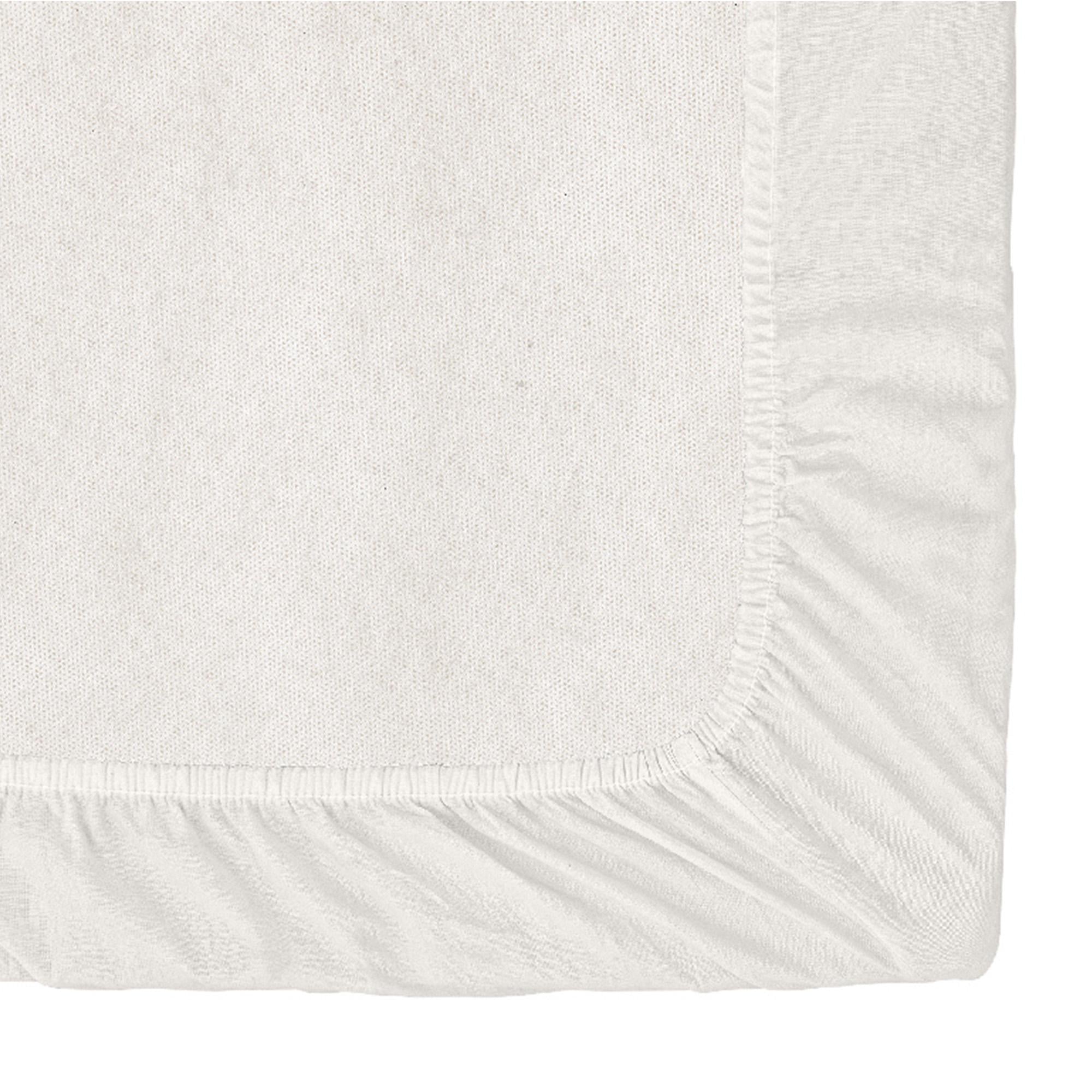 Habitat cotton rich plain fitted sheet cream, UK version