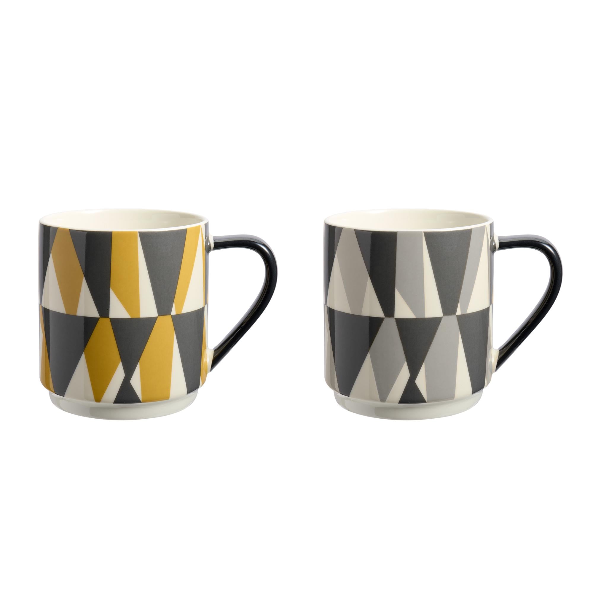Sainsbury's stacking geo triangle stoneware mug 310ml - British product