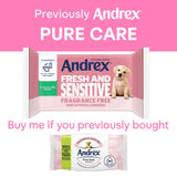 Andrex Fresh & Sensitive flushable moist wipes quad pack 4x30 - British product