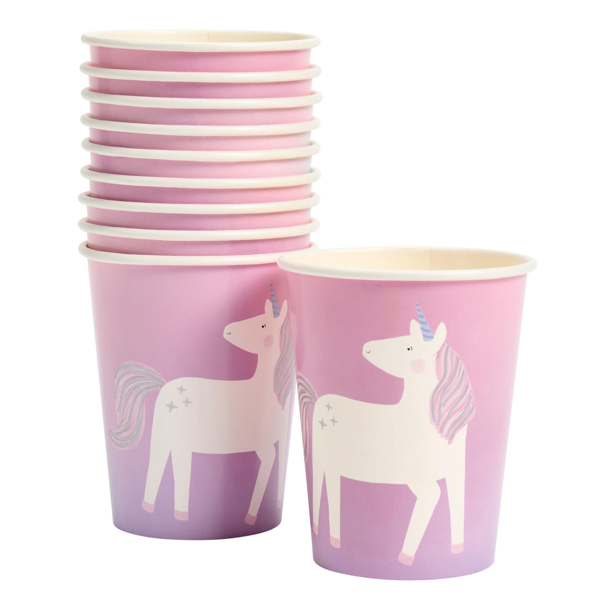 Sainsbury's Unicorn paper cups 250ml pack (British brand)