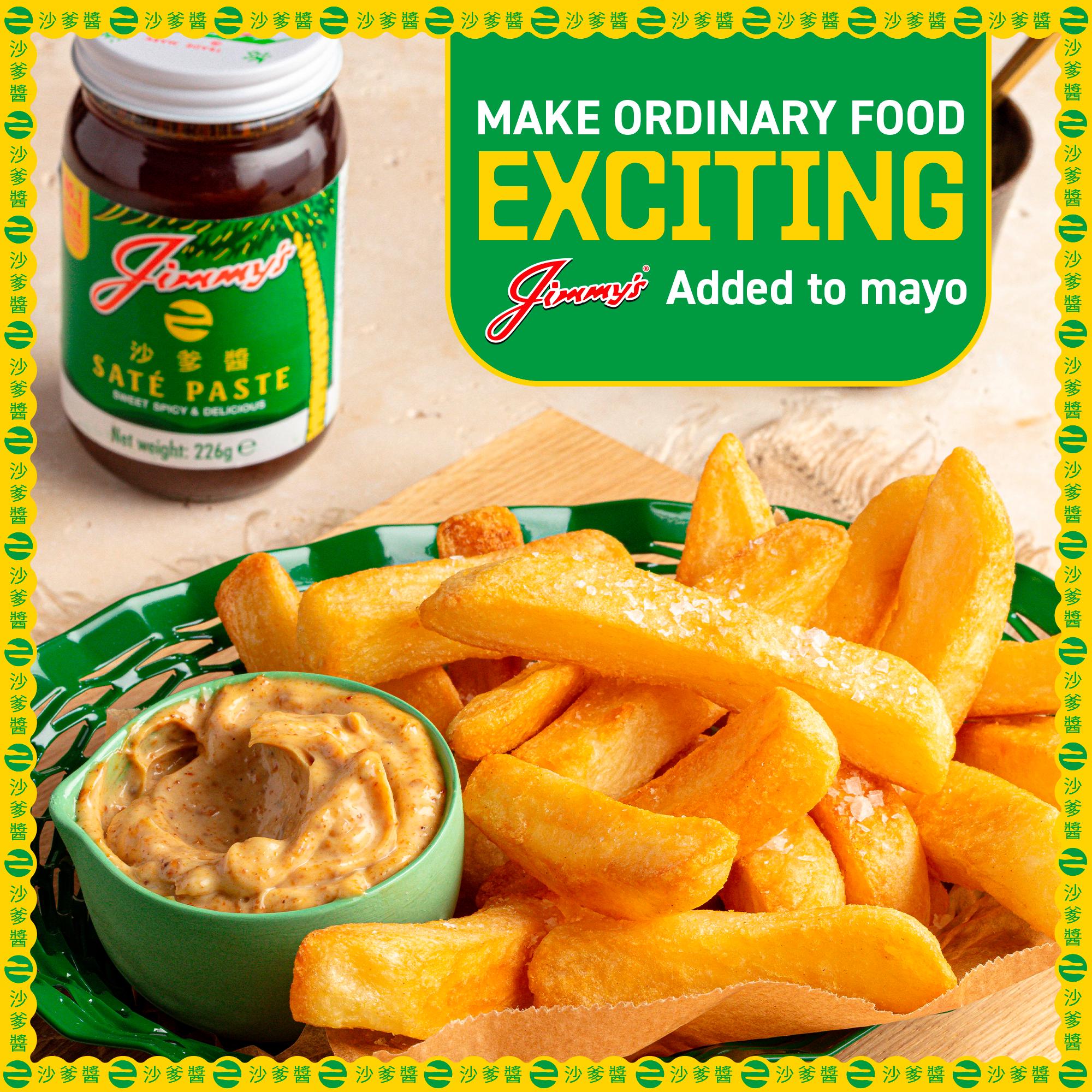 Jimmy's Satay Sauce peanut paste marinade 226g jar, imported from the UK